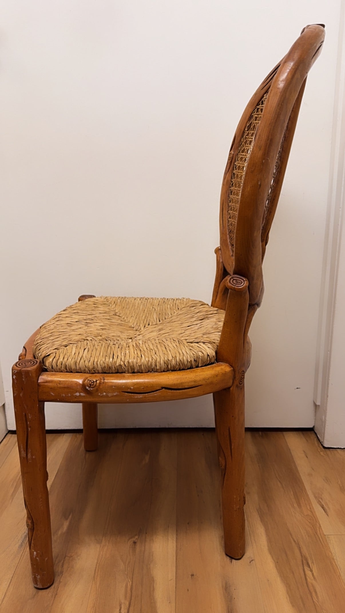 Rounded Hand Carved Chair
