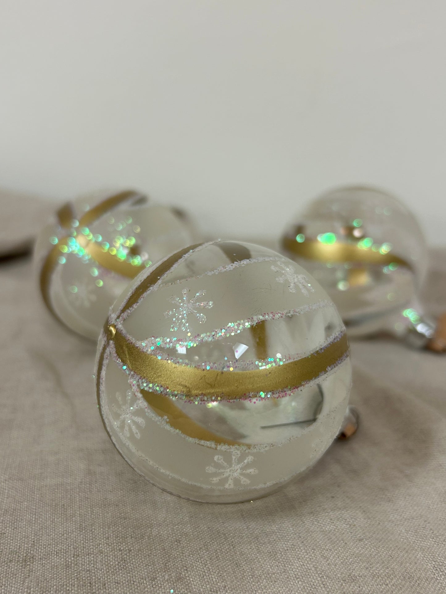 Vintage Sparkling Glass Ornament