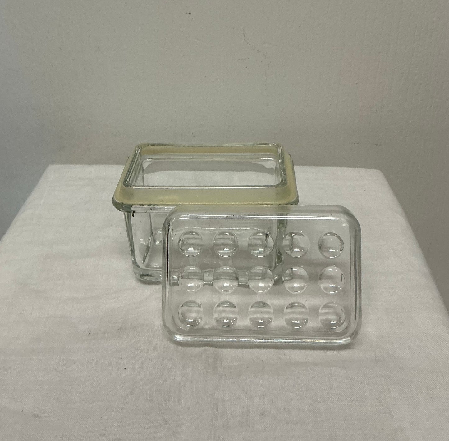 IKEA KOLONI 4” SQUARE GLASS CONTAINER