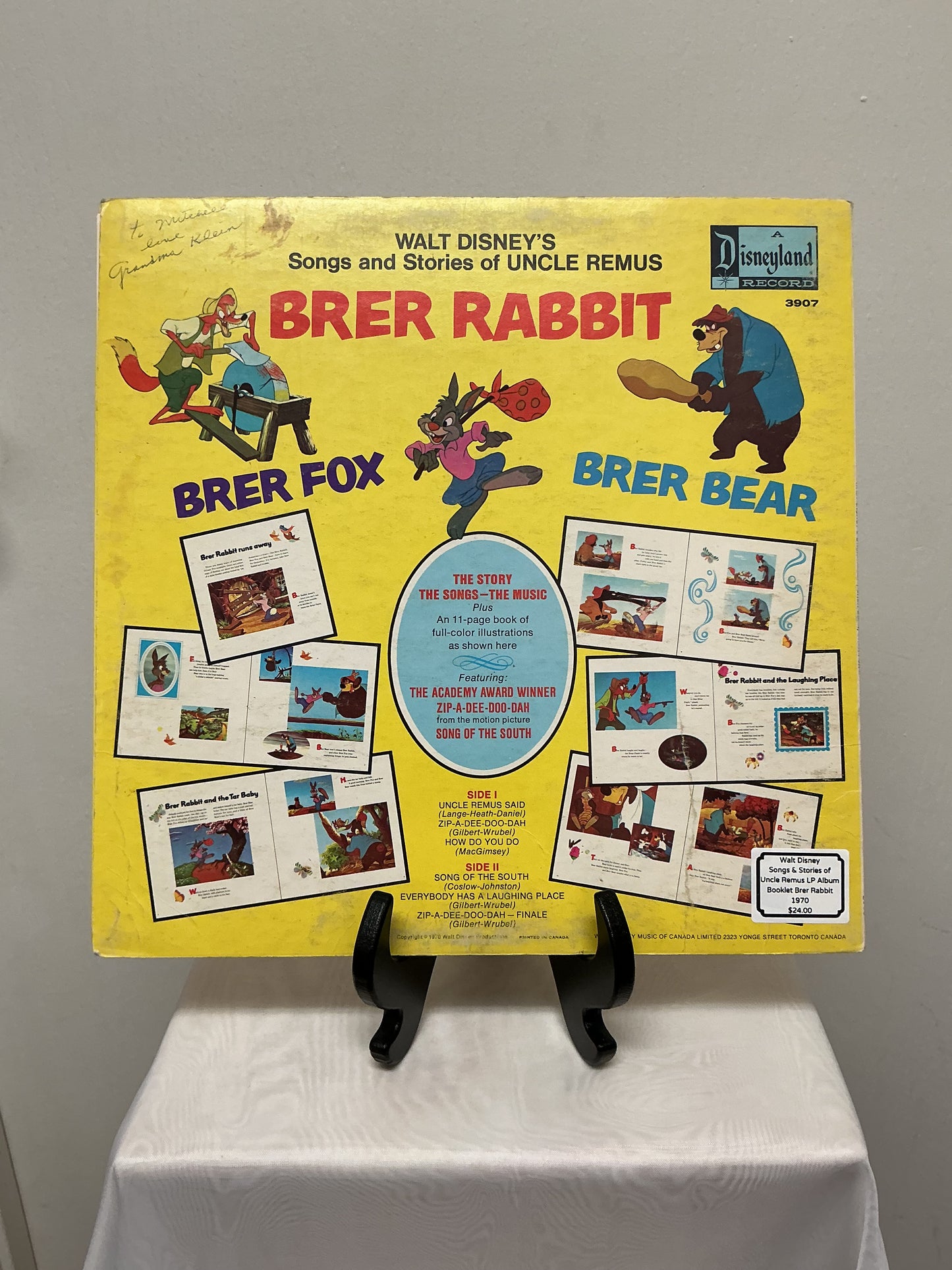 Brer Rabbit Illustrated Book and Vinyl Record