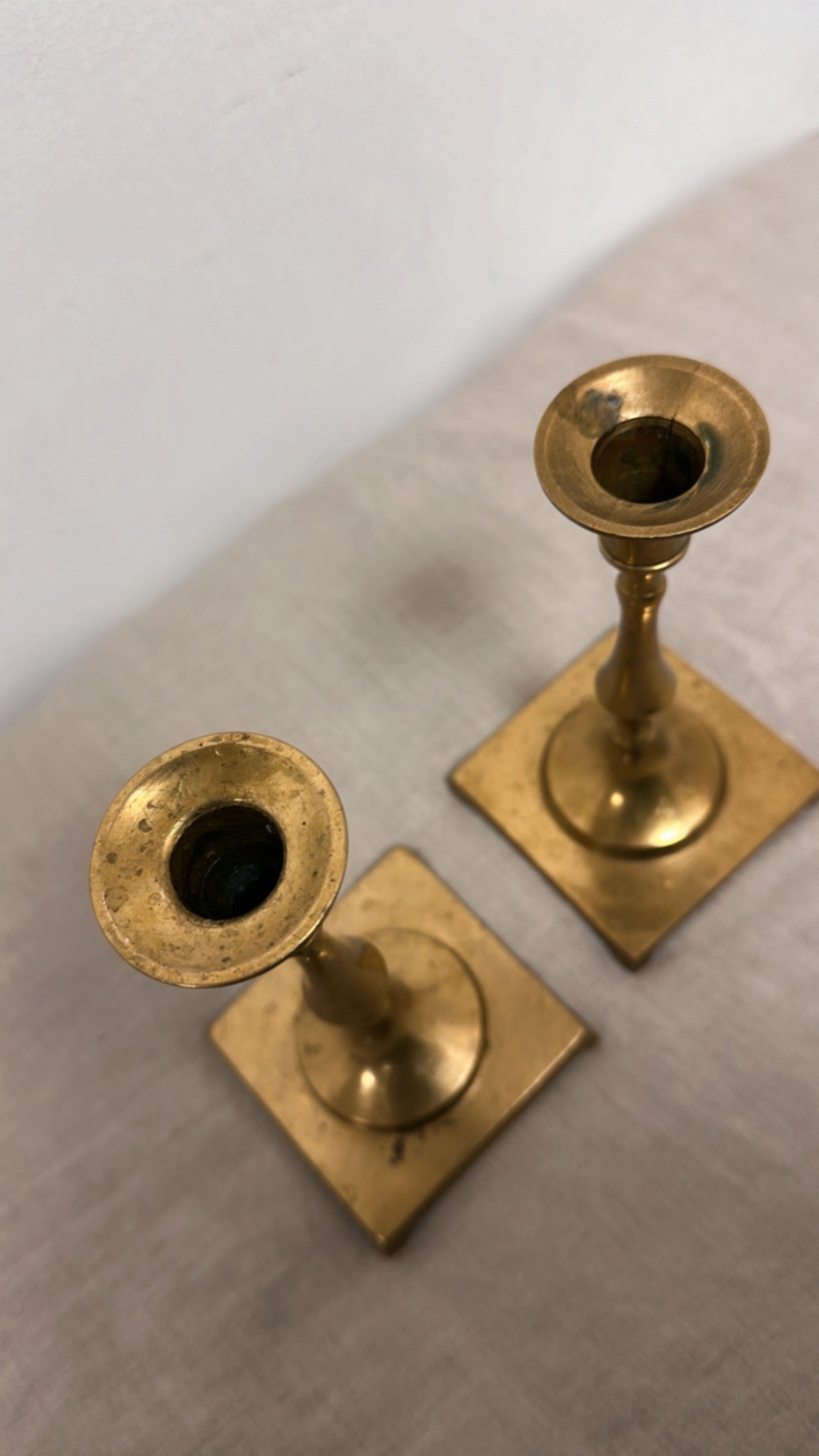 Vintage Brass Candle Holders