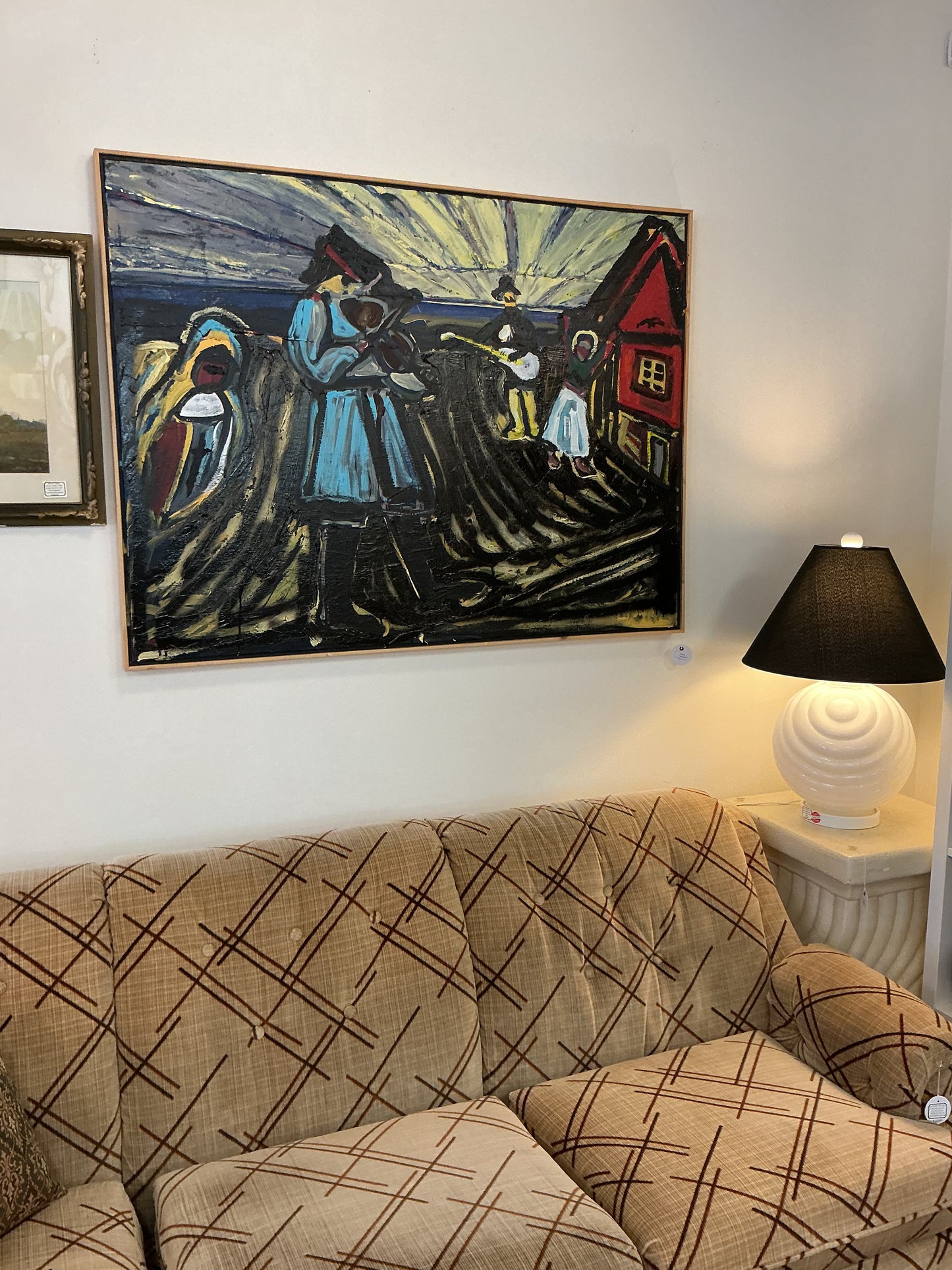 Fiddle On The Farm Original Oil Painting