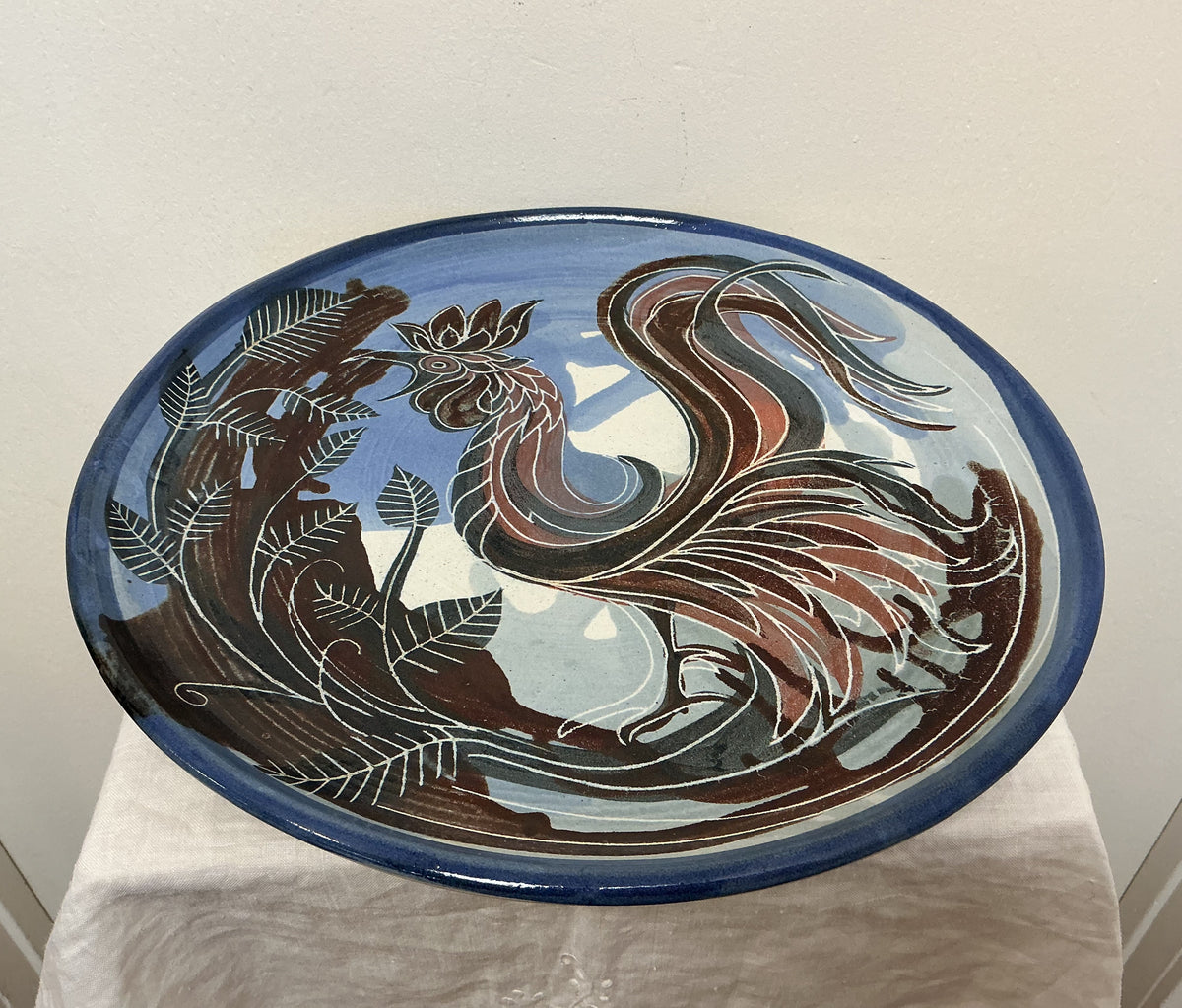 Hand-painted Rooster Platter