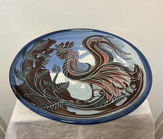 Hand-painted Rooster Platter