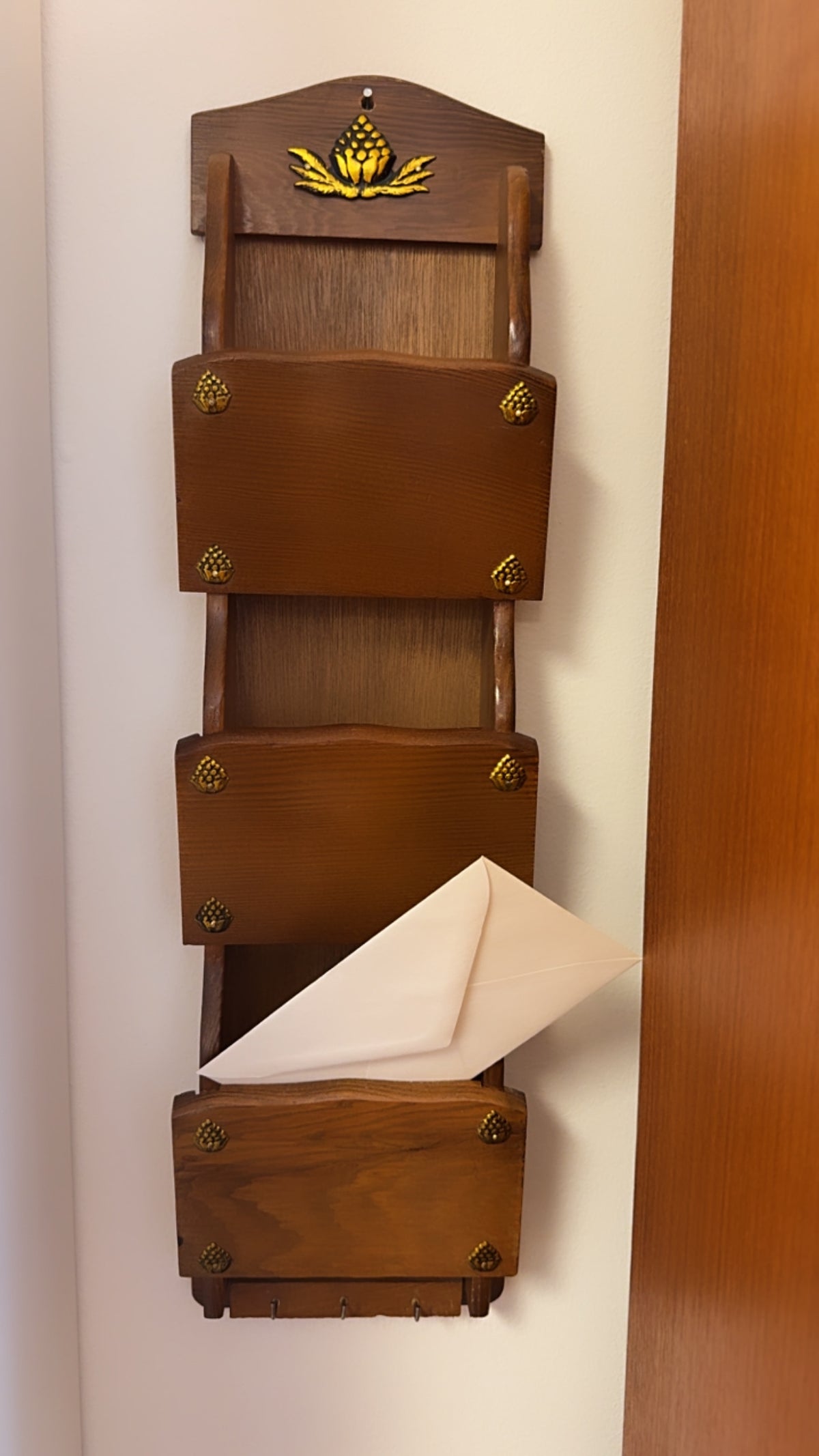 Vintage Wood Letter Holder