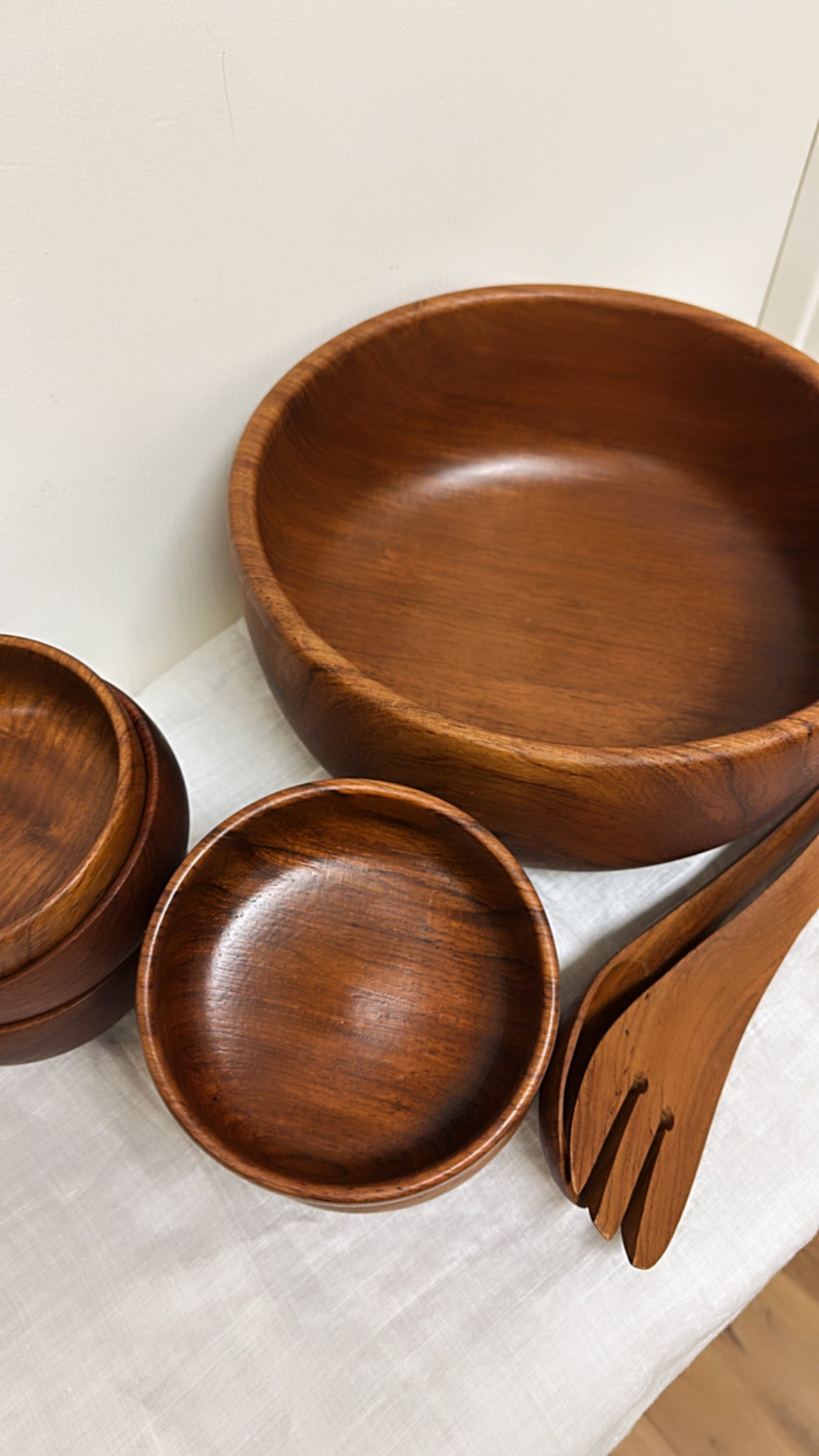 Teak Salad Bowl Set