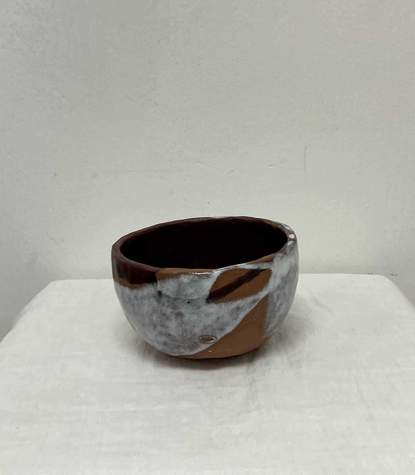Brown Glazed Studio Pottery Clay Bowl