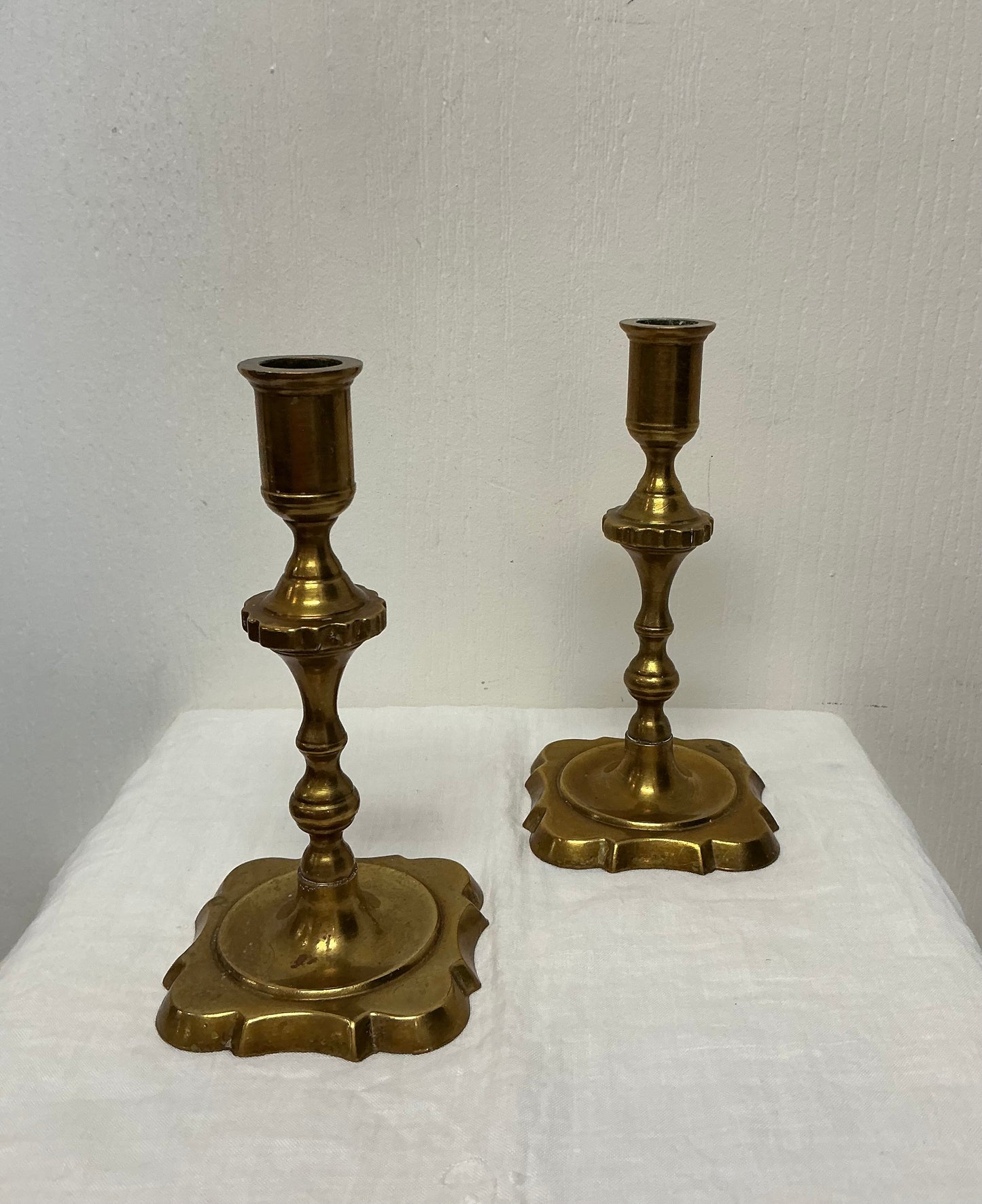 Vintage heavy Brass Candlestick Holders – Set of 2