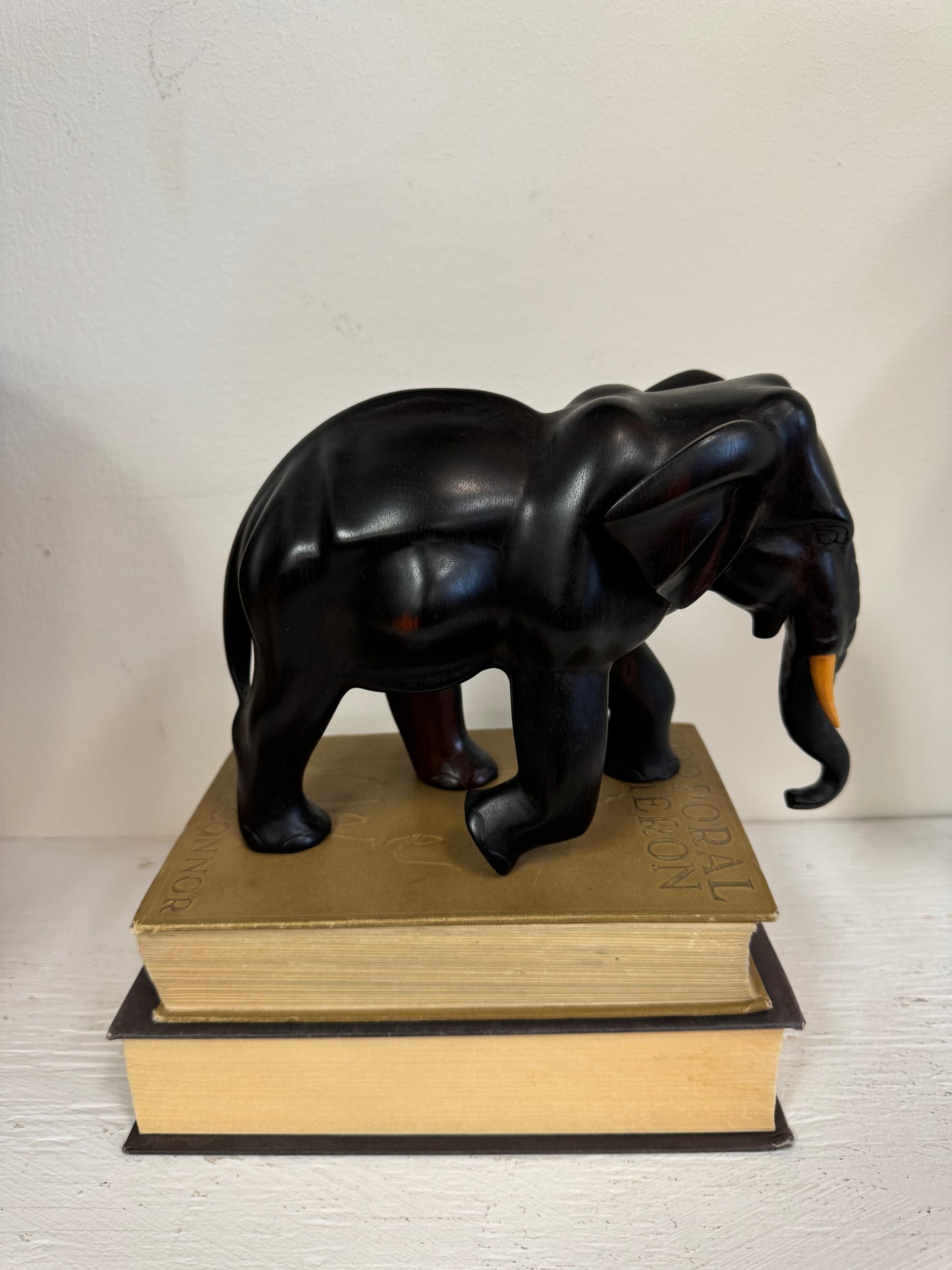 Wood Elephant Sculpture