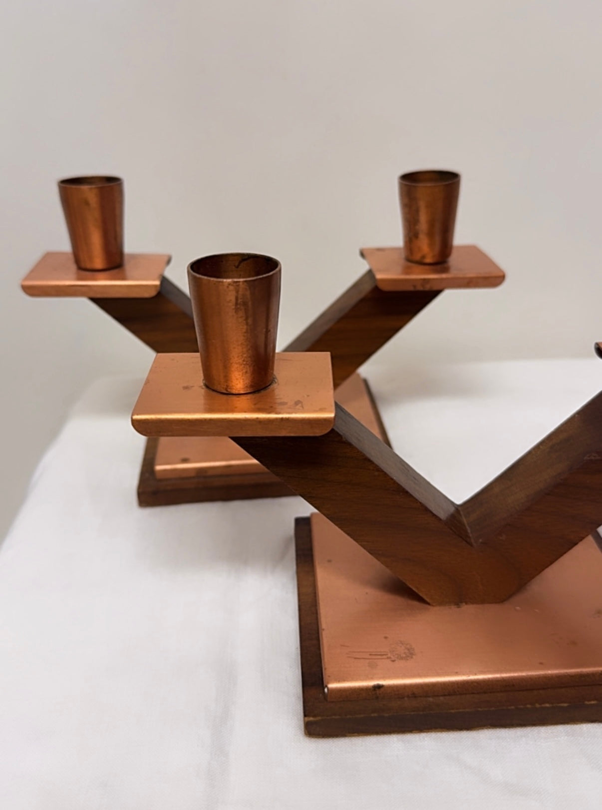 MCM Cooper Wood Candle Holder