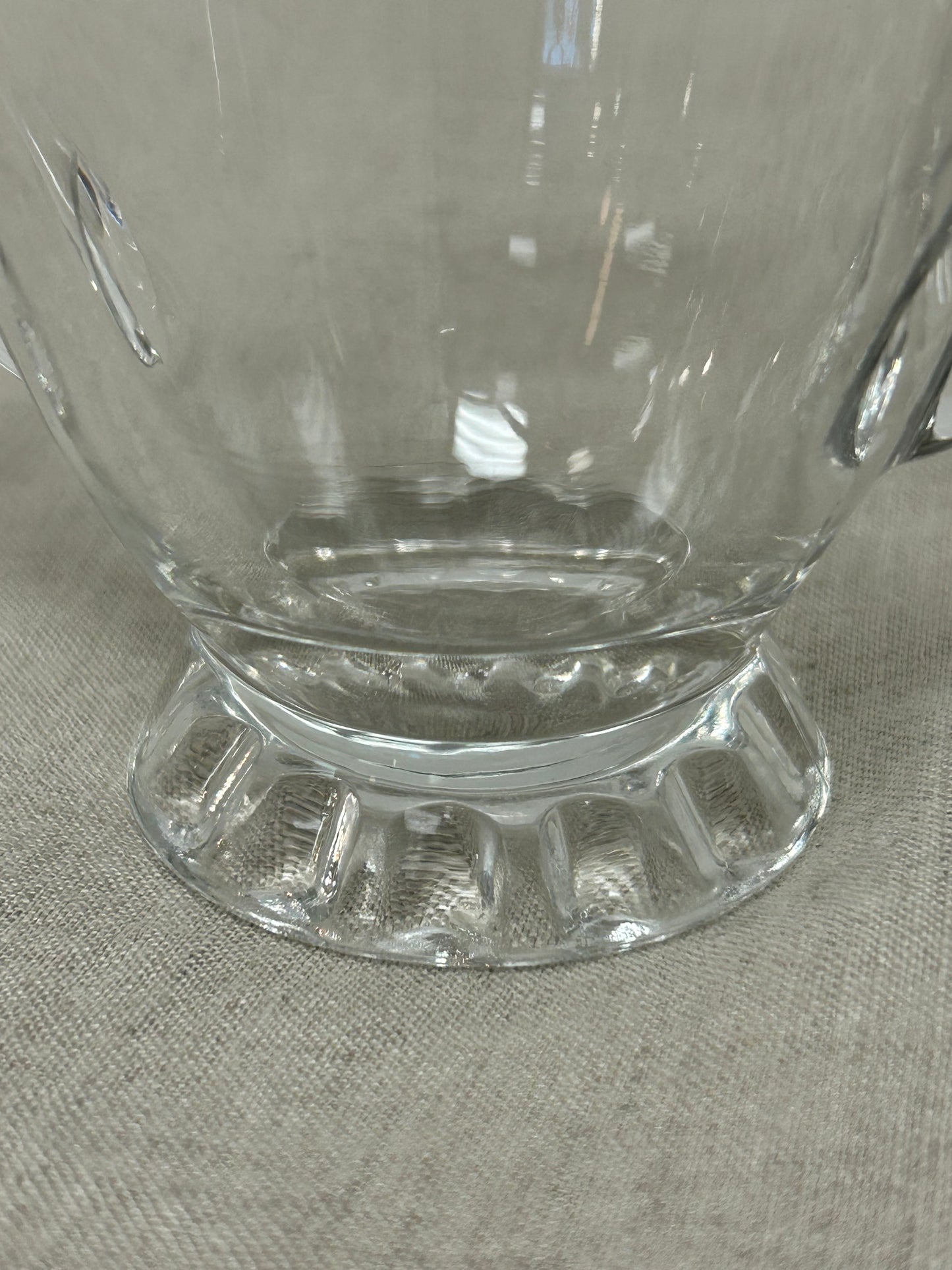 Vintage Viking Scalloped Glass Cream & Sugar Set