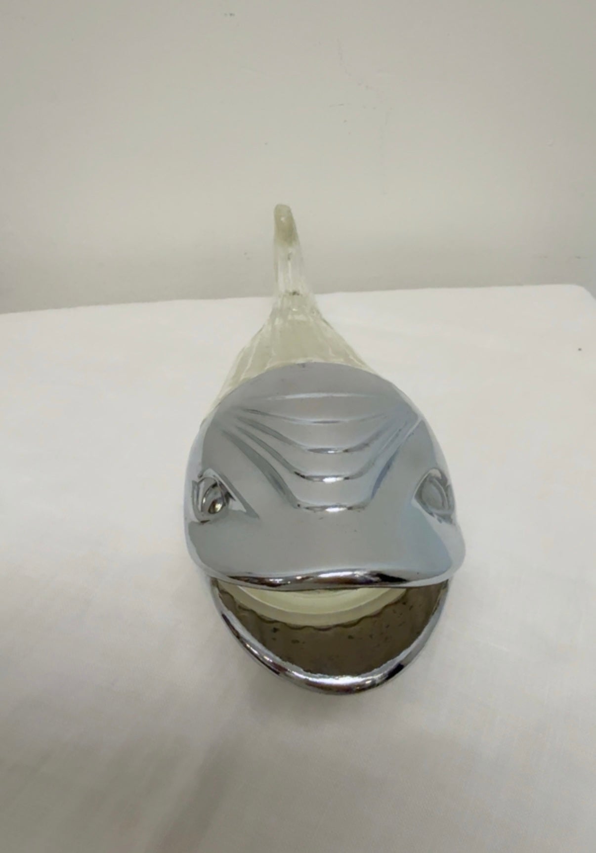 VINTAGE 1960s/70s WEST GERMANY WHALE-SHAPED GLASS PEANUT DISPENSER