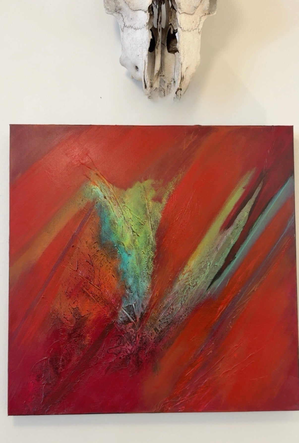 ABSTRACT TEXTURED MIXED MEDIA PAINTING
By Artist Lisa Hewitt (2015)