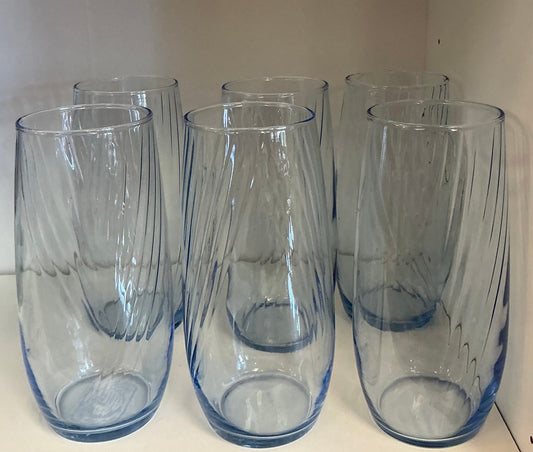 Libbey Misty Blue Optic Swirl