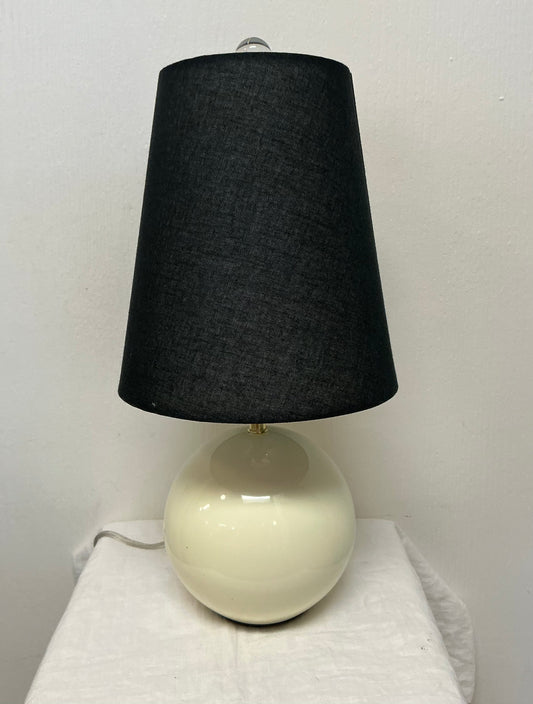 Kate Spade Cream Sphere Table Lamp with Black Shade