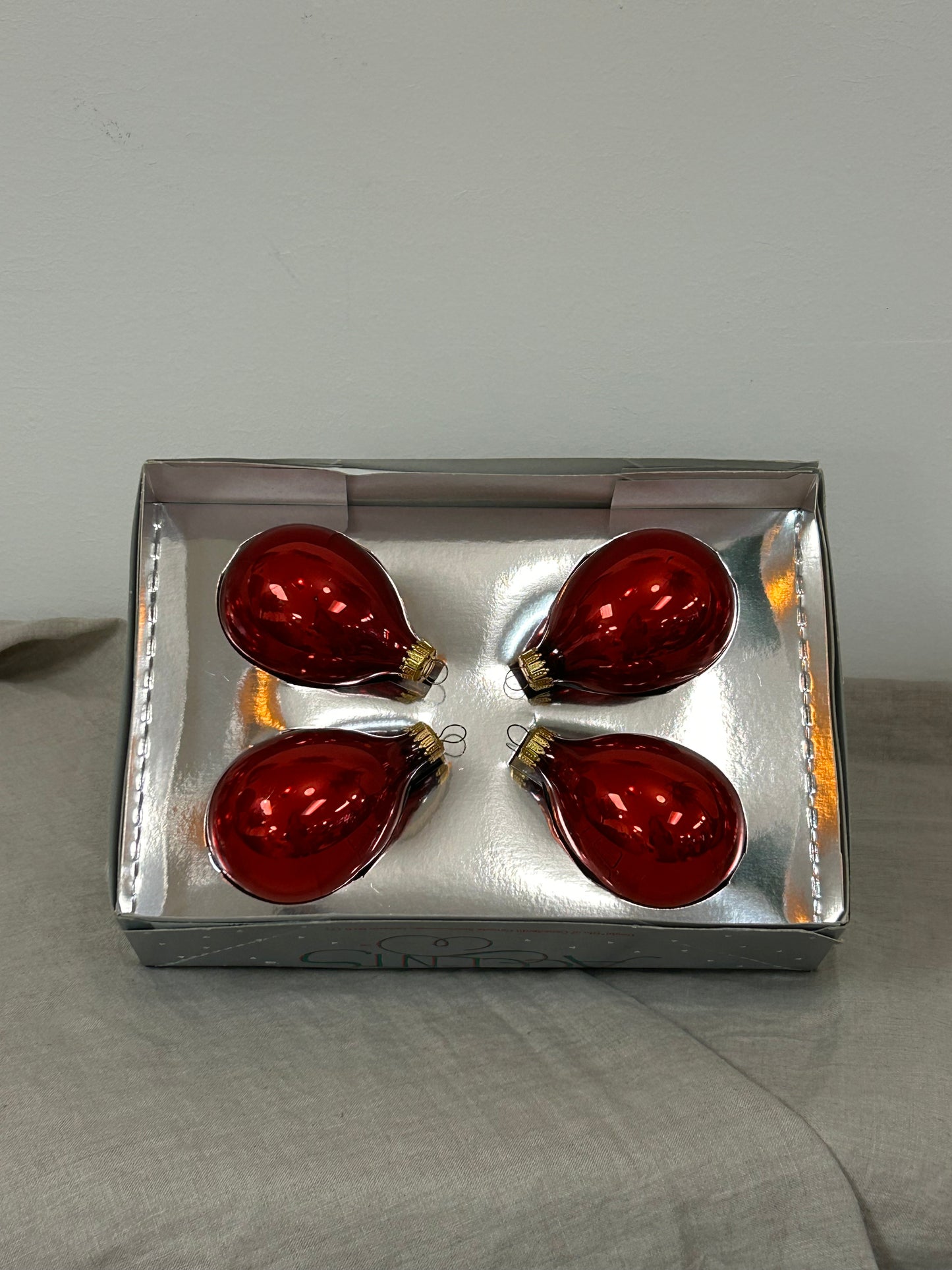 Vintage Red Glass Ornaments