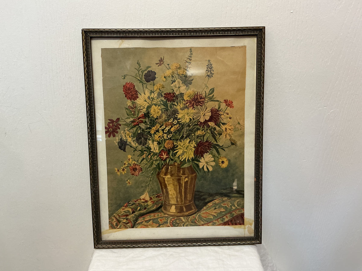 Vintage Floral Framed Art