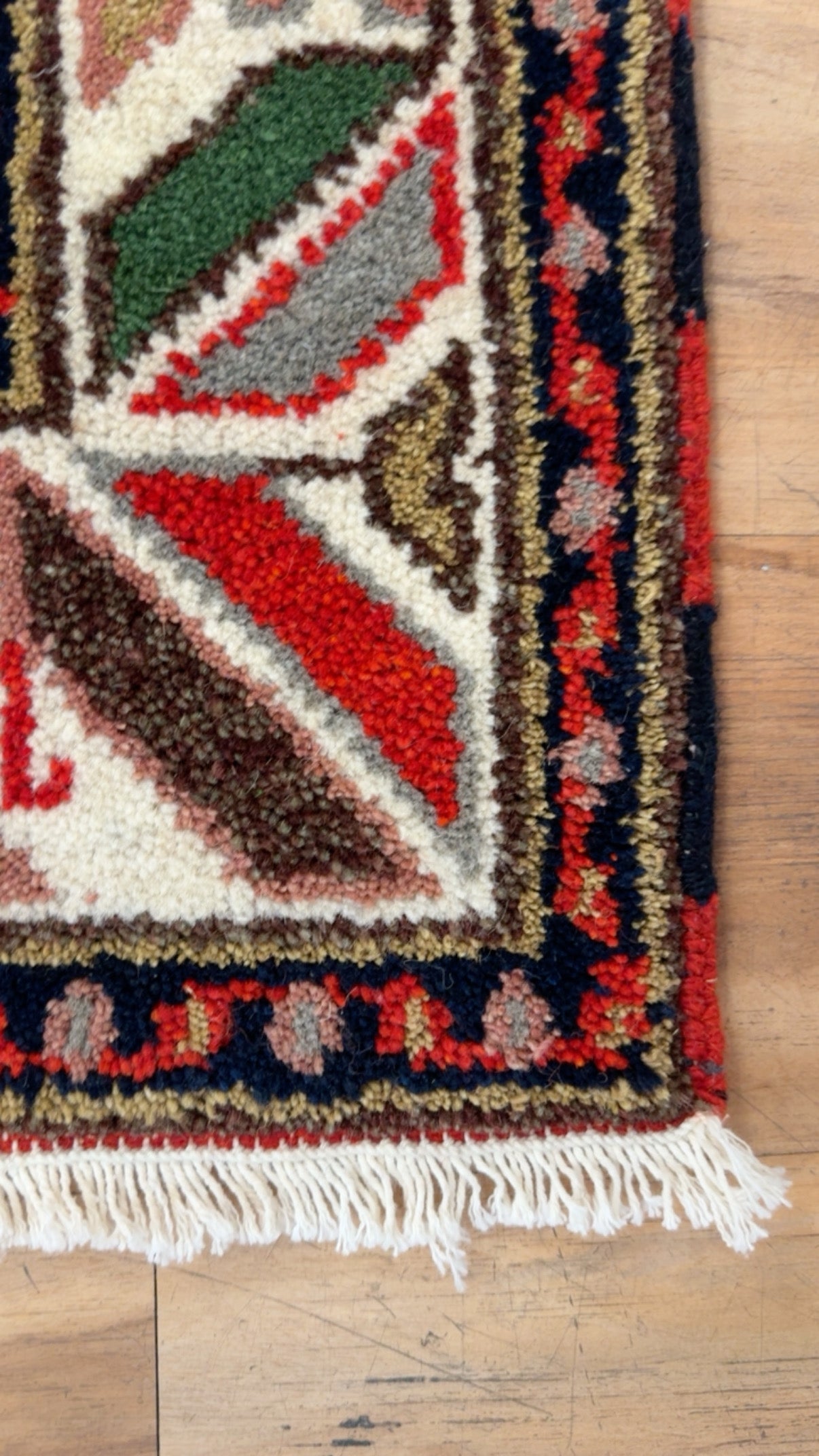Vintage Royal Kazak Tribal Geometric Runner