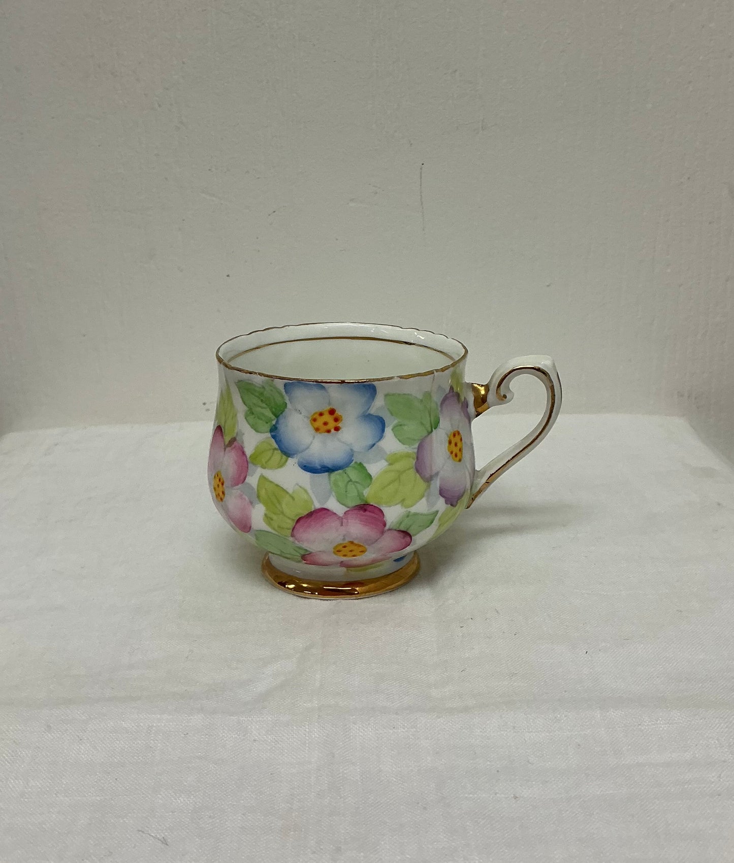 Vintage Phoenix Fine Bone China Tea Cup & Saucer – Pastel Primrose Floral