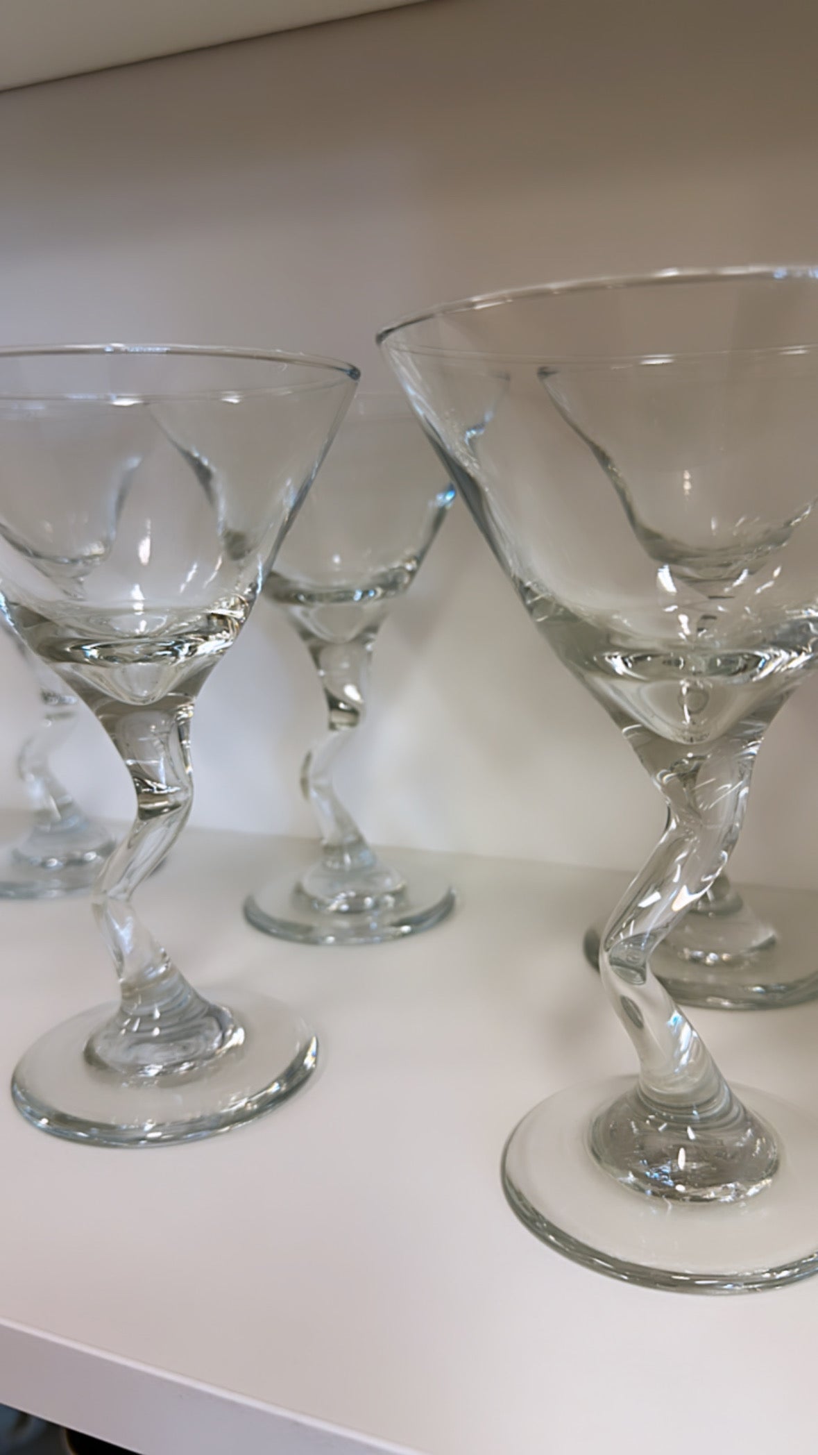 Squiggly Martini Glasses