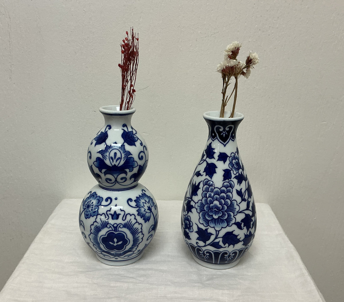 Vintage Floral Porcelain Vases
