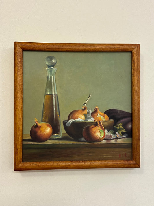 Original Onion Oil Painting on Canvas