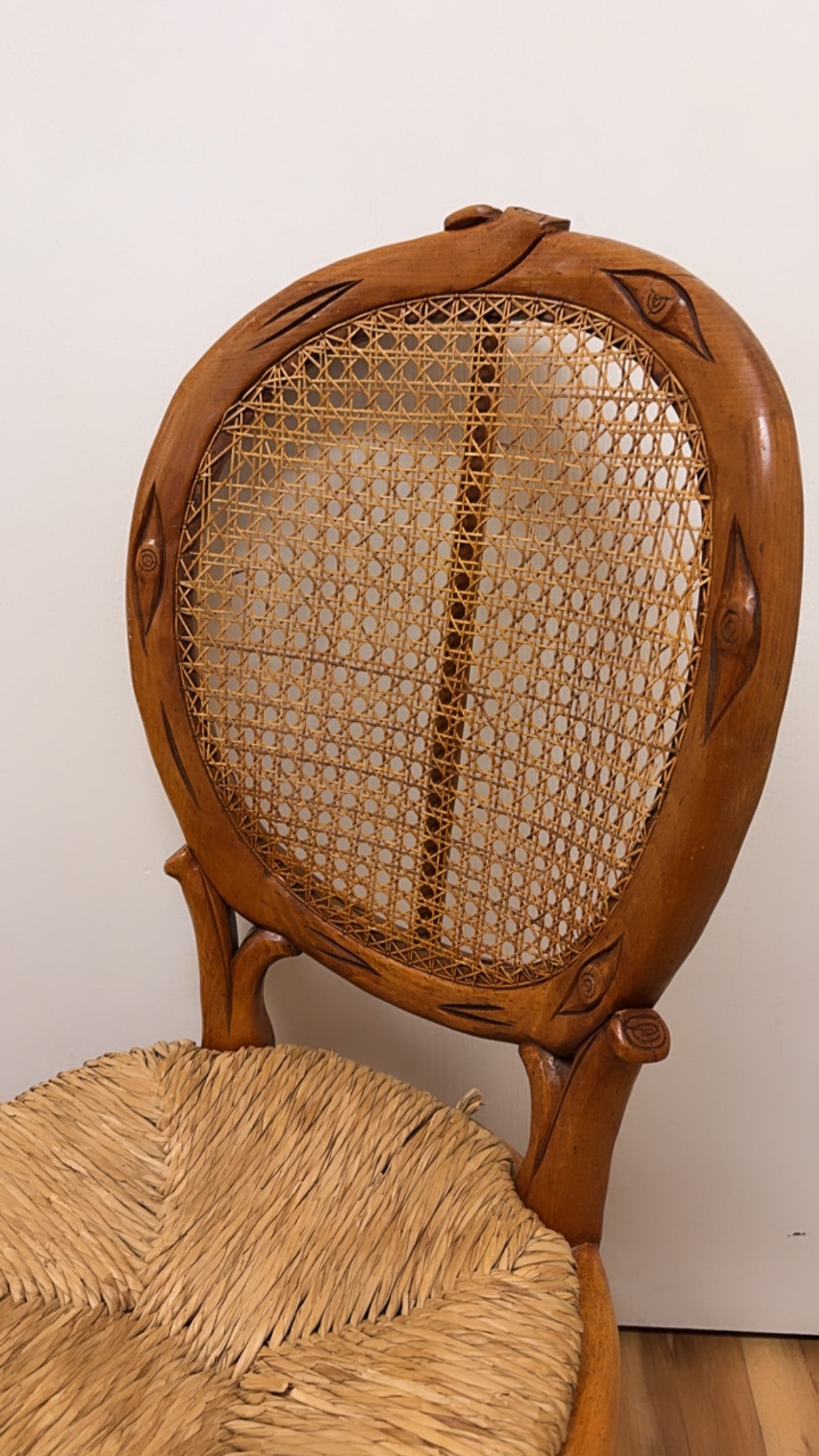 Rounded Hand Carved Chair