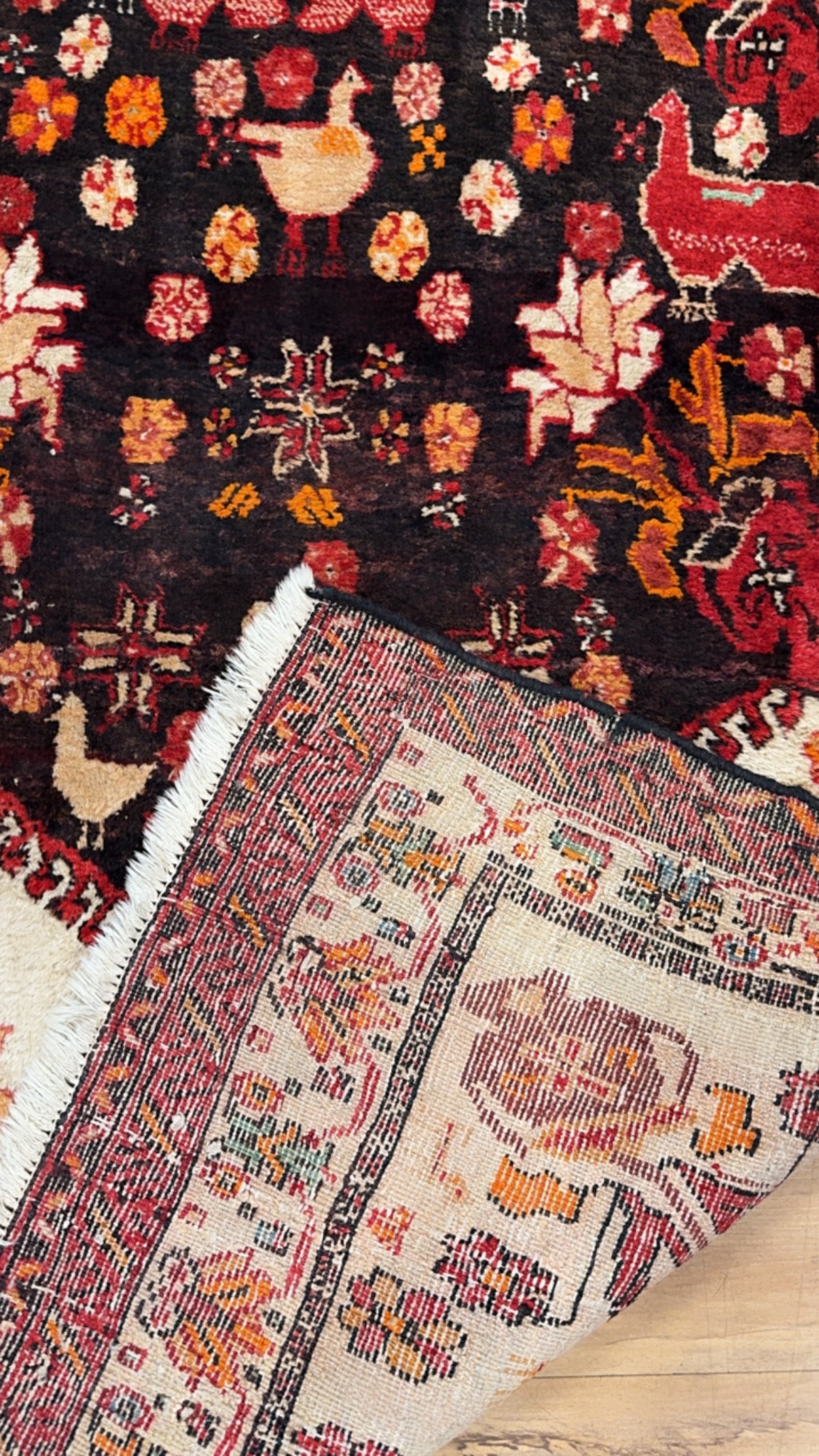 Vintage Hand-Knotted Wool Rug