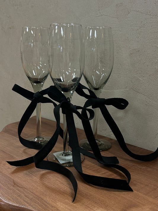 Rare Mikasa Grey Champagne Flutes