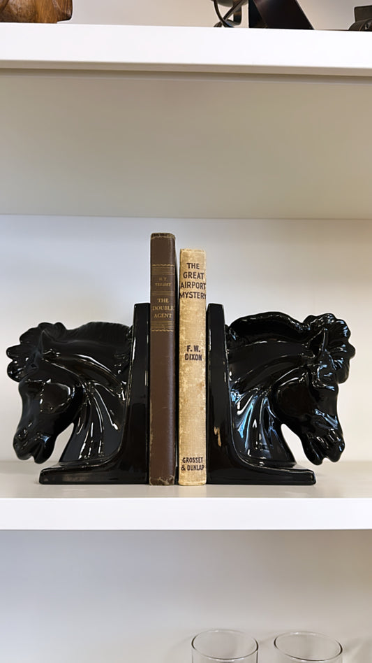 Ceramic Horse Head Bookends