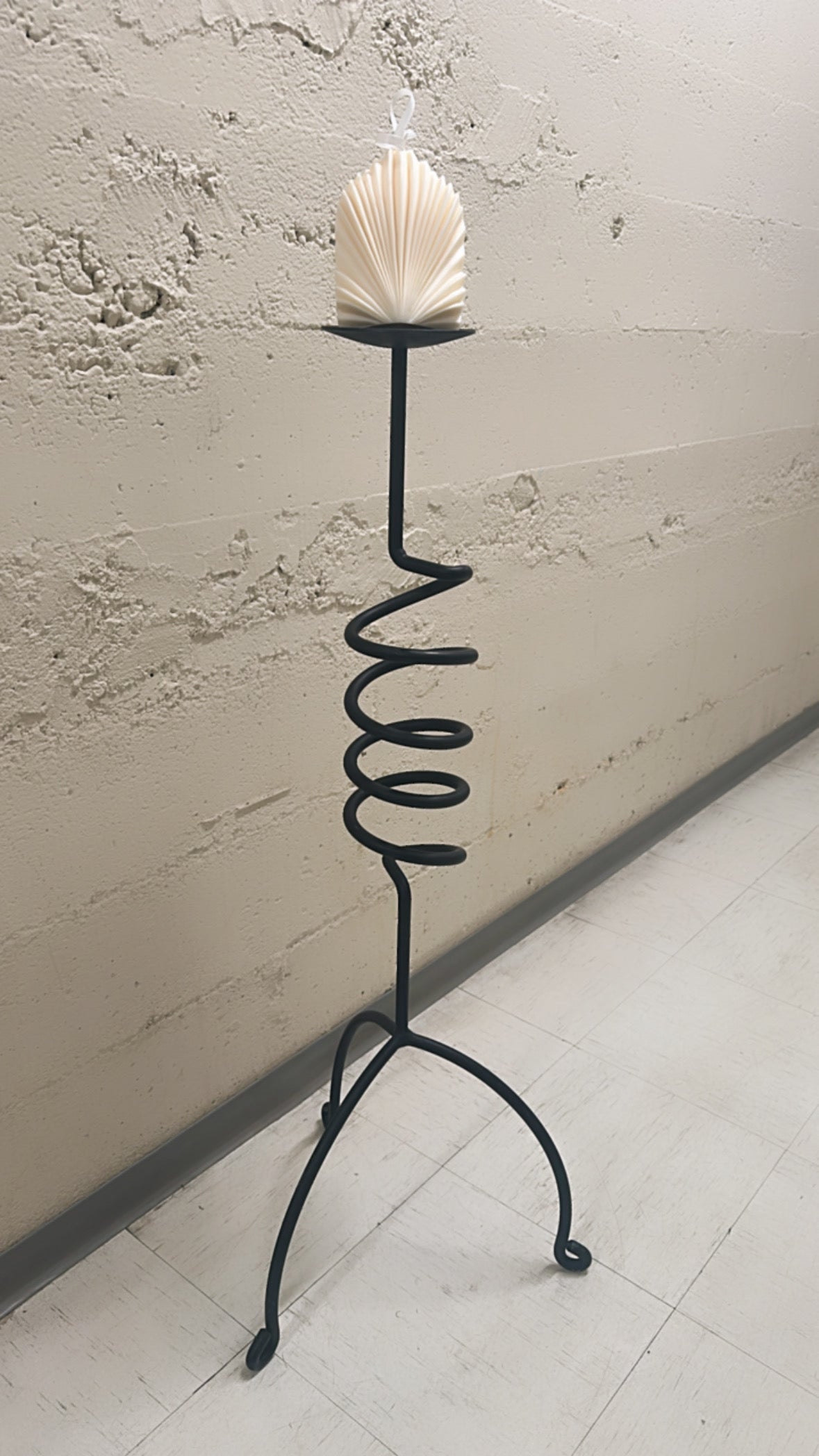 Squiggly Floor Candle Holders