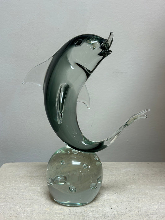 Vintage Murano Glass Dolphin Figurine