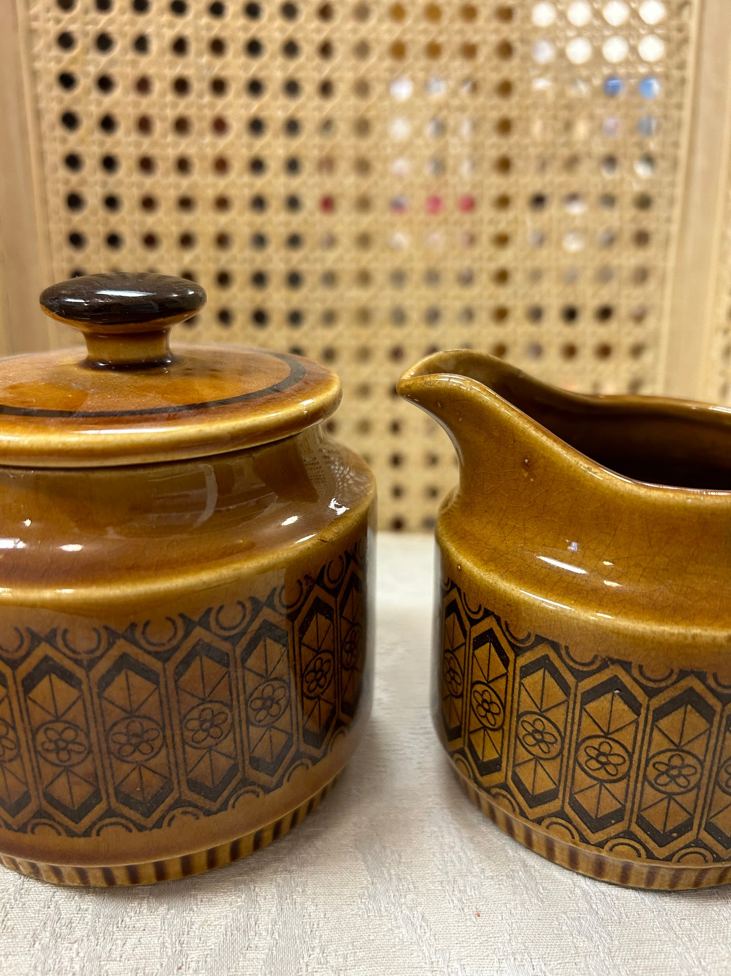 MCM Ceramic Creamer & Sugar Bowl