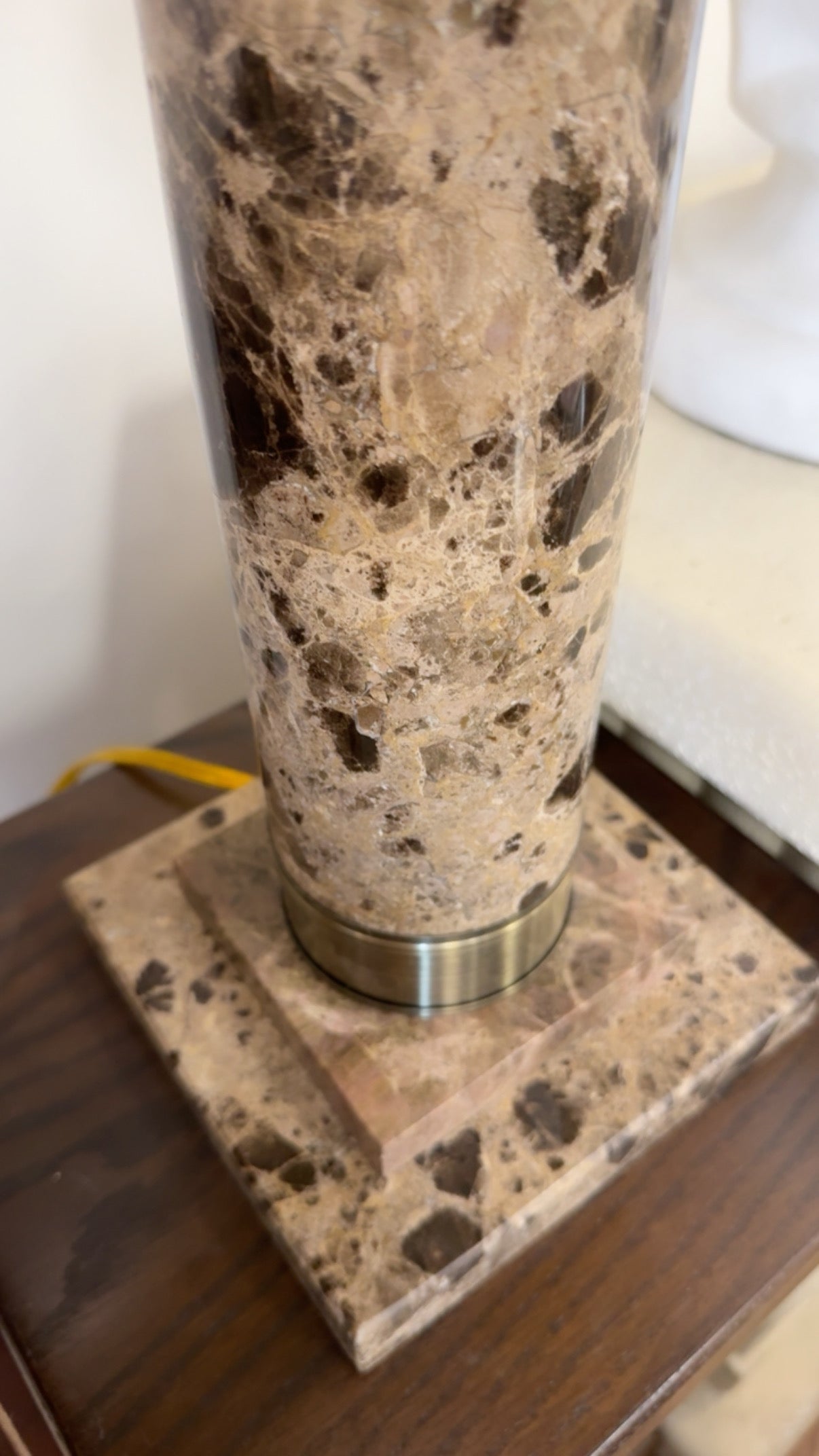 Stunning Pair of Modern Solid Marble Table Lamps