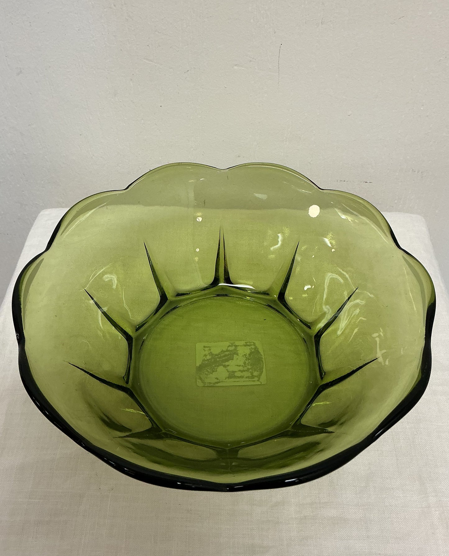 Avocado Green Glass Bowl