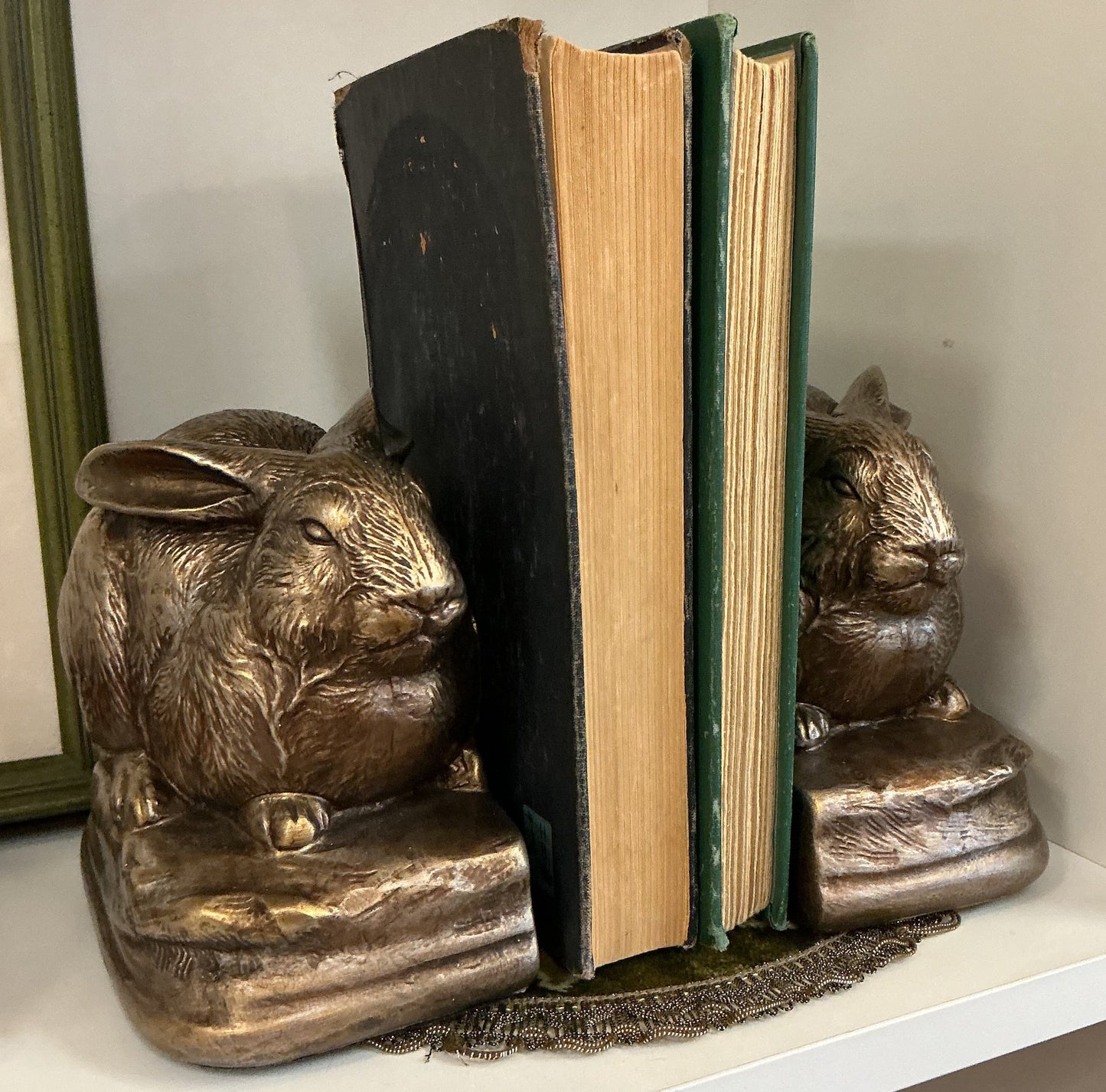 Vintage Rabbit Book Ends
