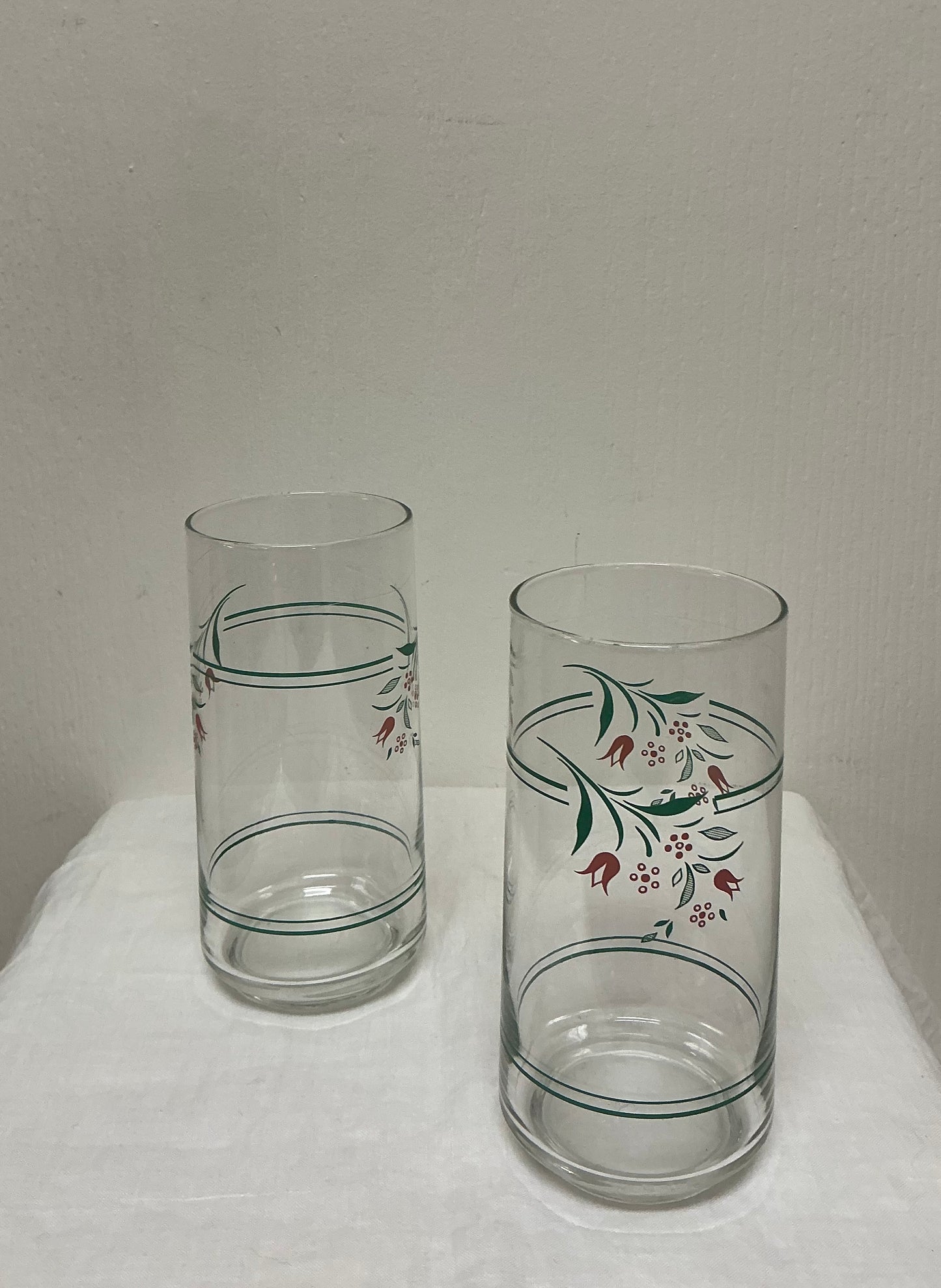 Vintage Libbey Floral Pink Tulips Highball Glasses – Set of 4