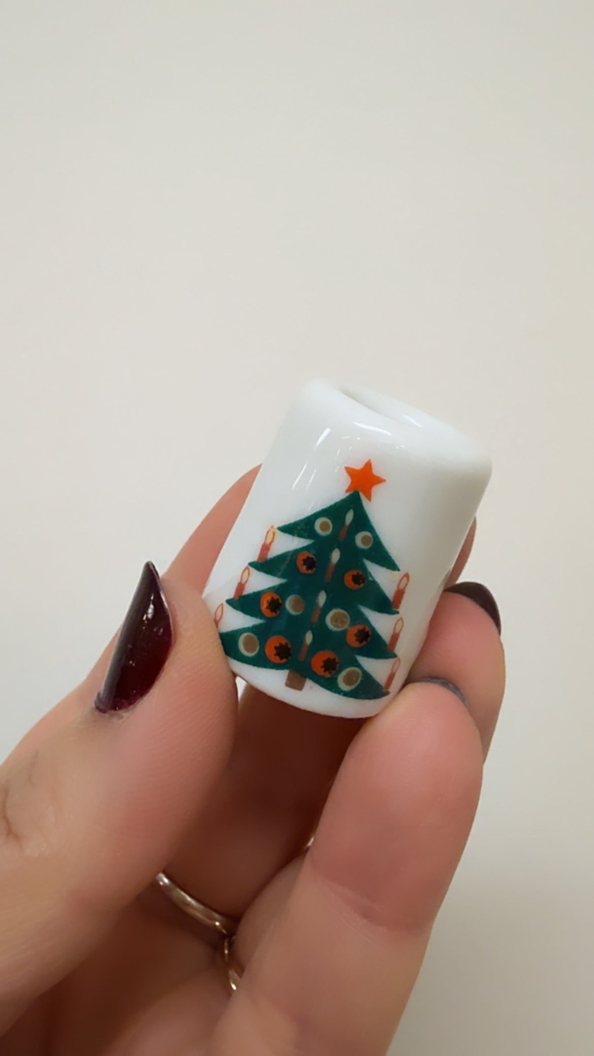 Vintage West German Ceramic Christmas Candle Holders