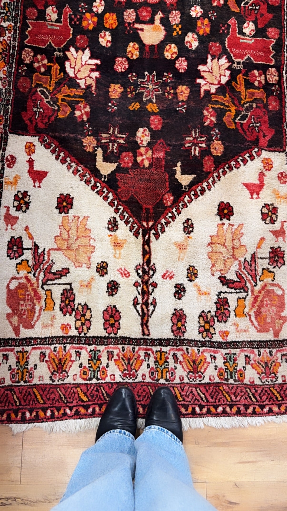 Vintage Hand-Knotted Wool Rug