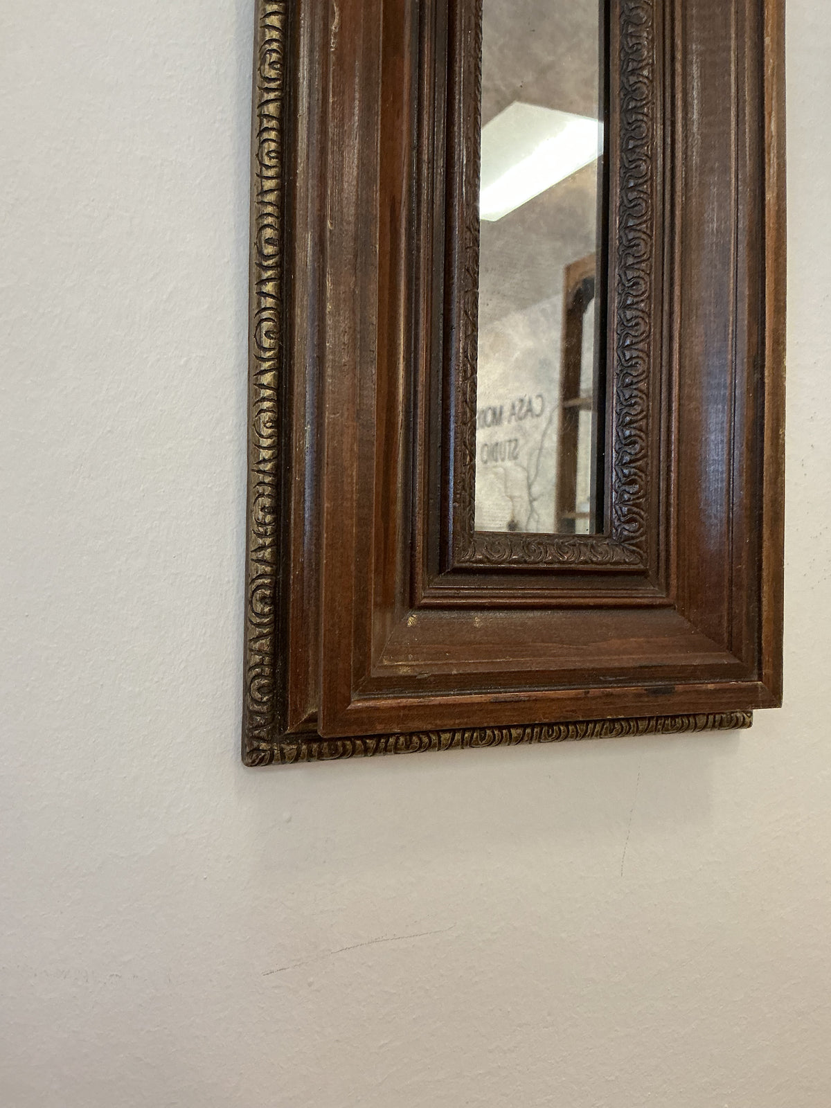 Vintage Wooden Mirror