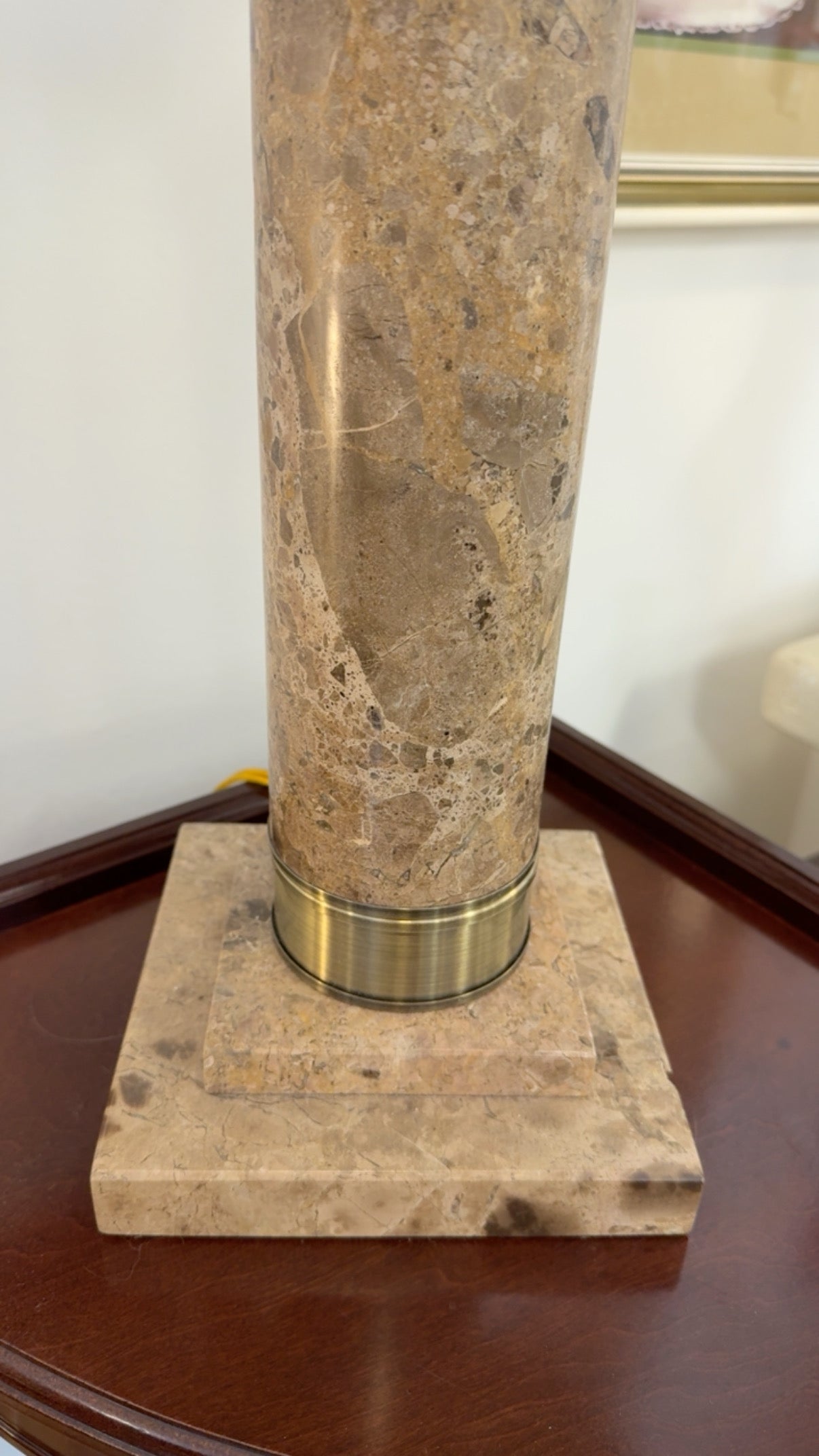 Stunning Pair of Modern Solid Marble Table Lamps