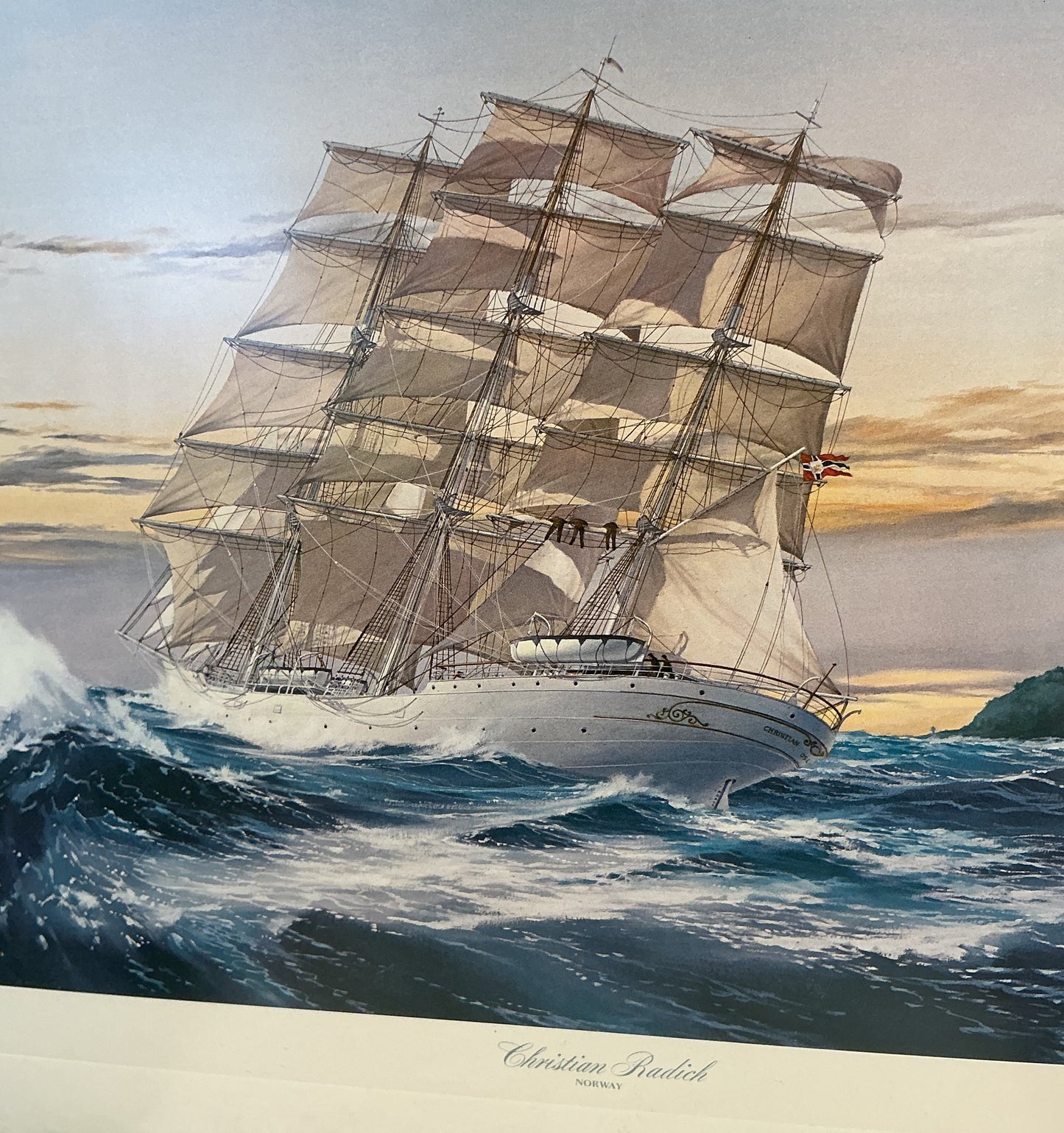 Vintage “Christian Radich” Ship Print