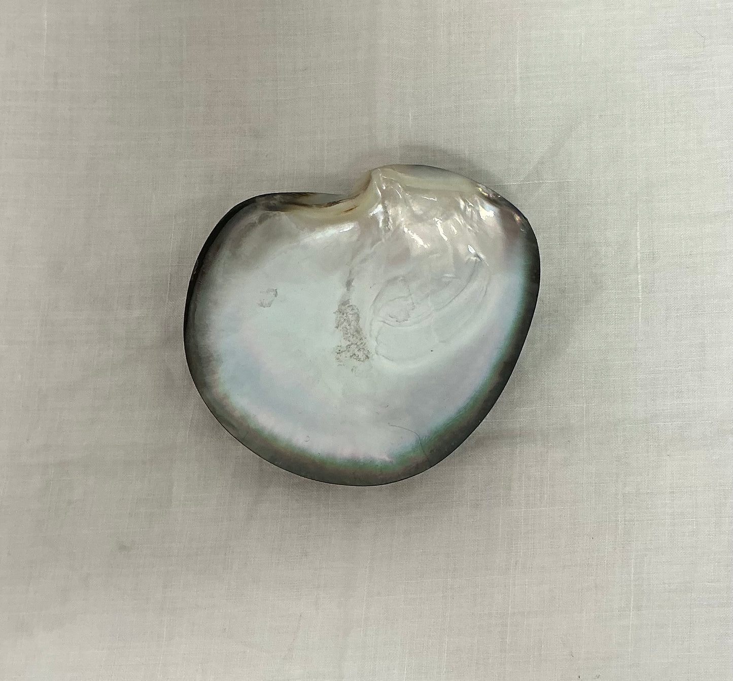 Vintage Capiz Shell Footed Trinket Tray