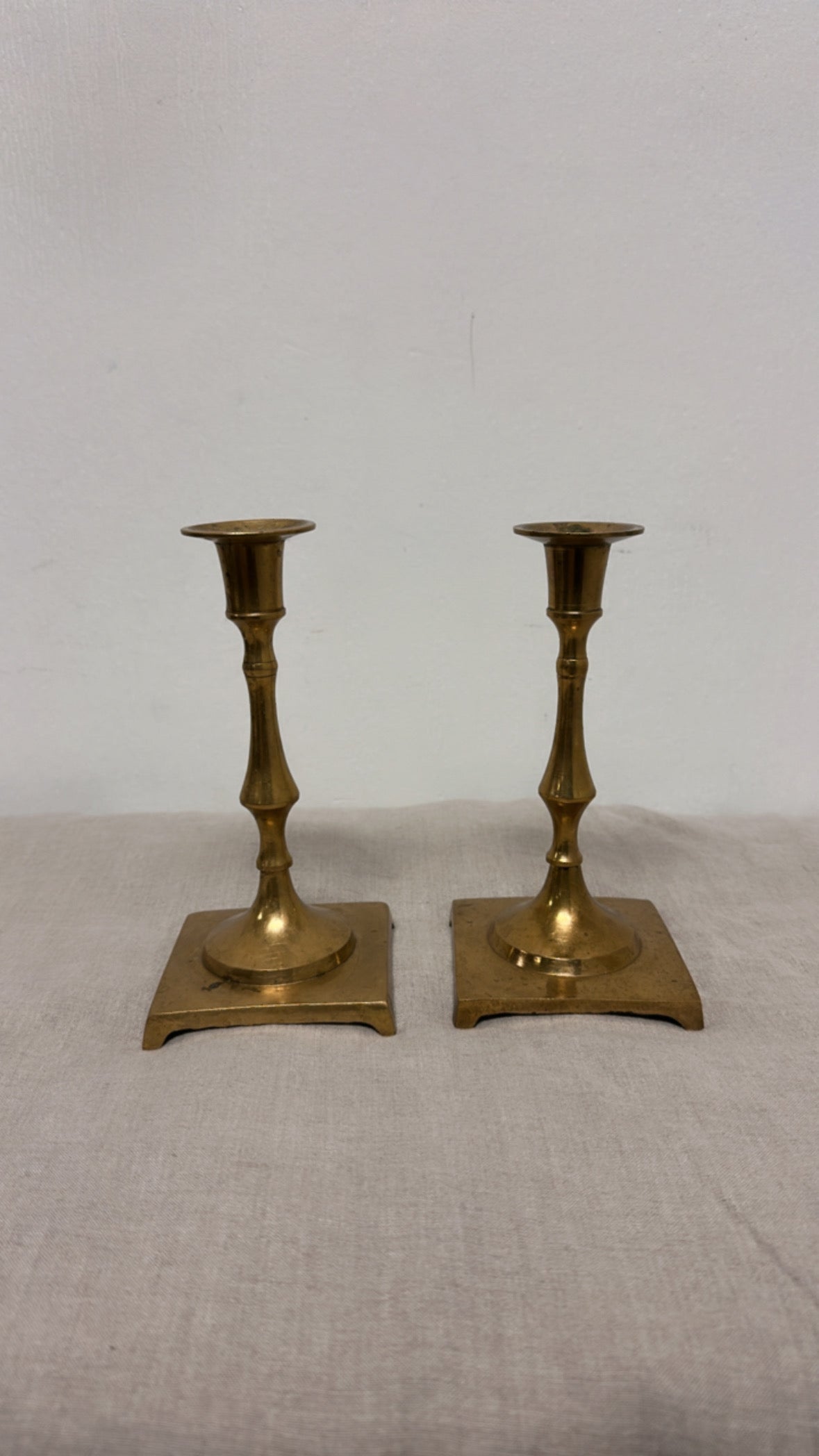 Vintage Brass Candle Holders