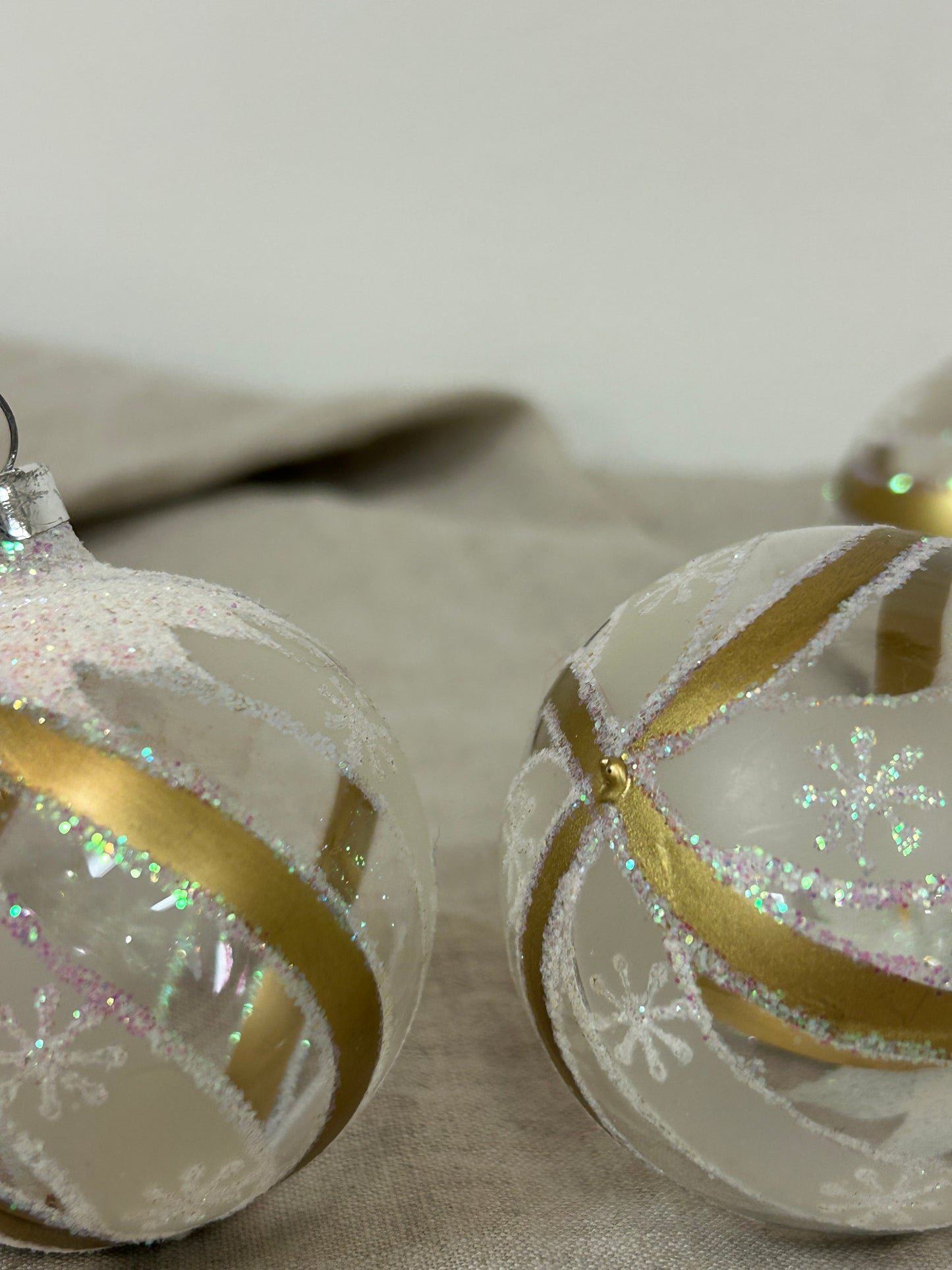 Vintage Sparkling Glass Ornament