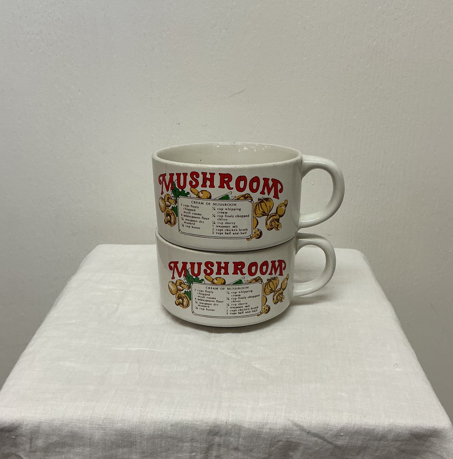 Vintage Mug with Soup Recipe