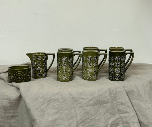 Vintage Totem Pottery Set