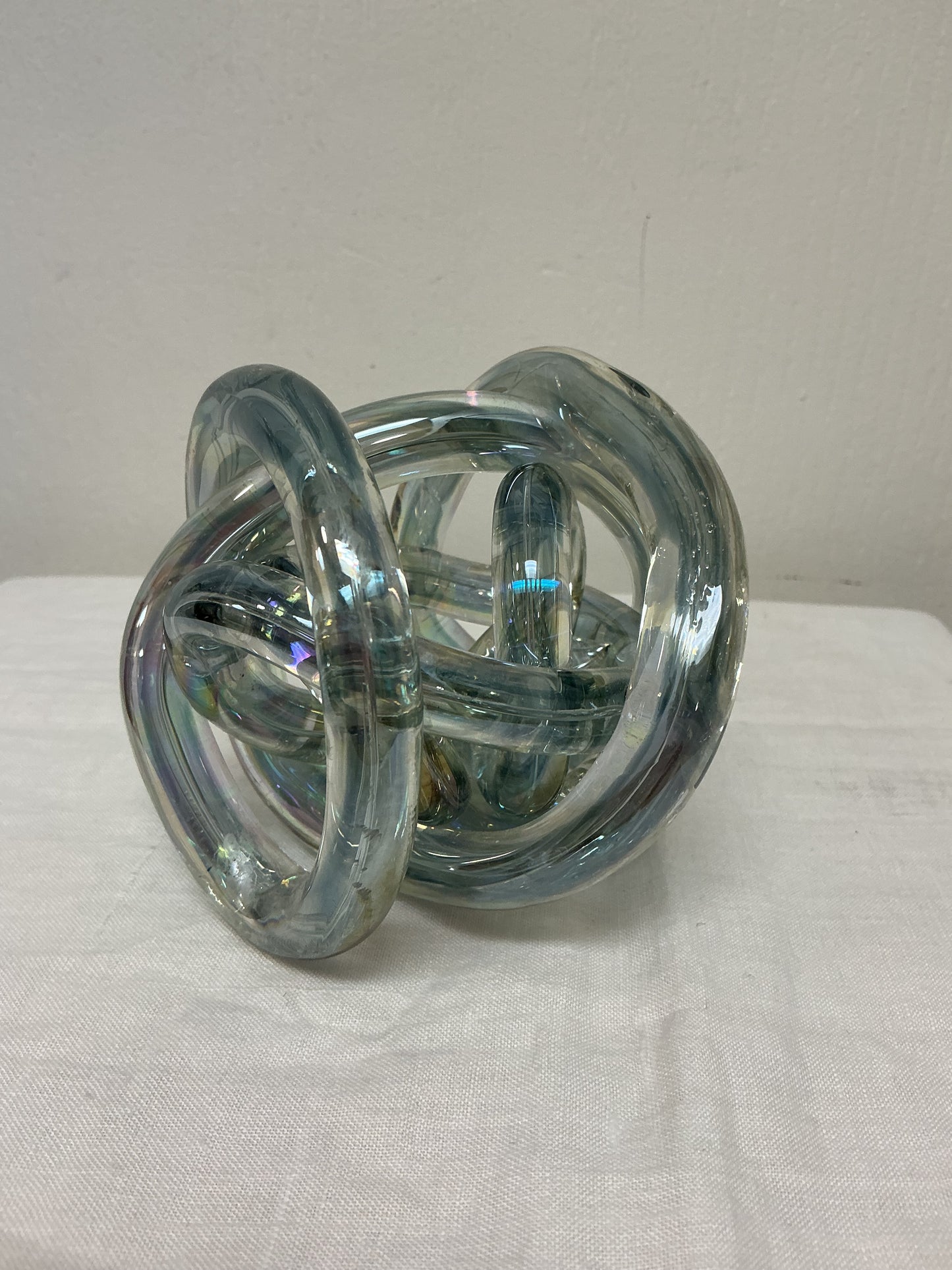Murano Glass Iridescent Rope Knot