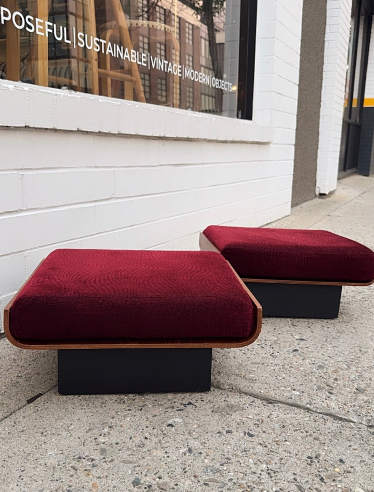 MCM BENTWOOD FOOT STOOLS