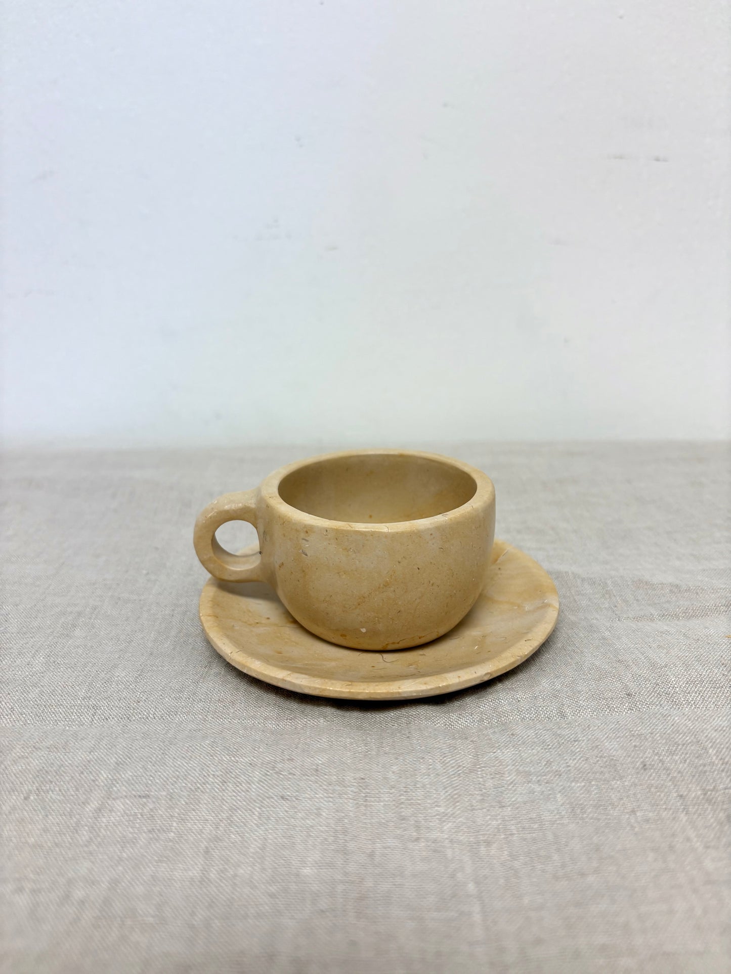 Soapstone Espresso Cup and Saucer